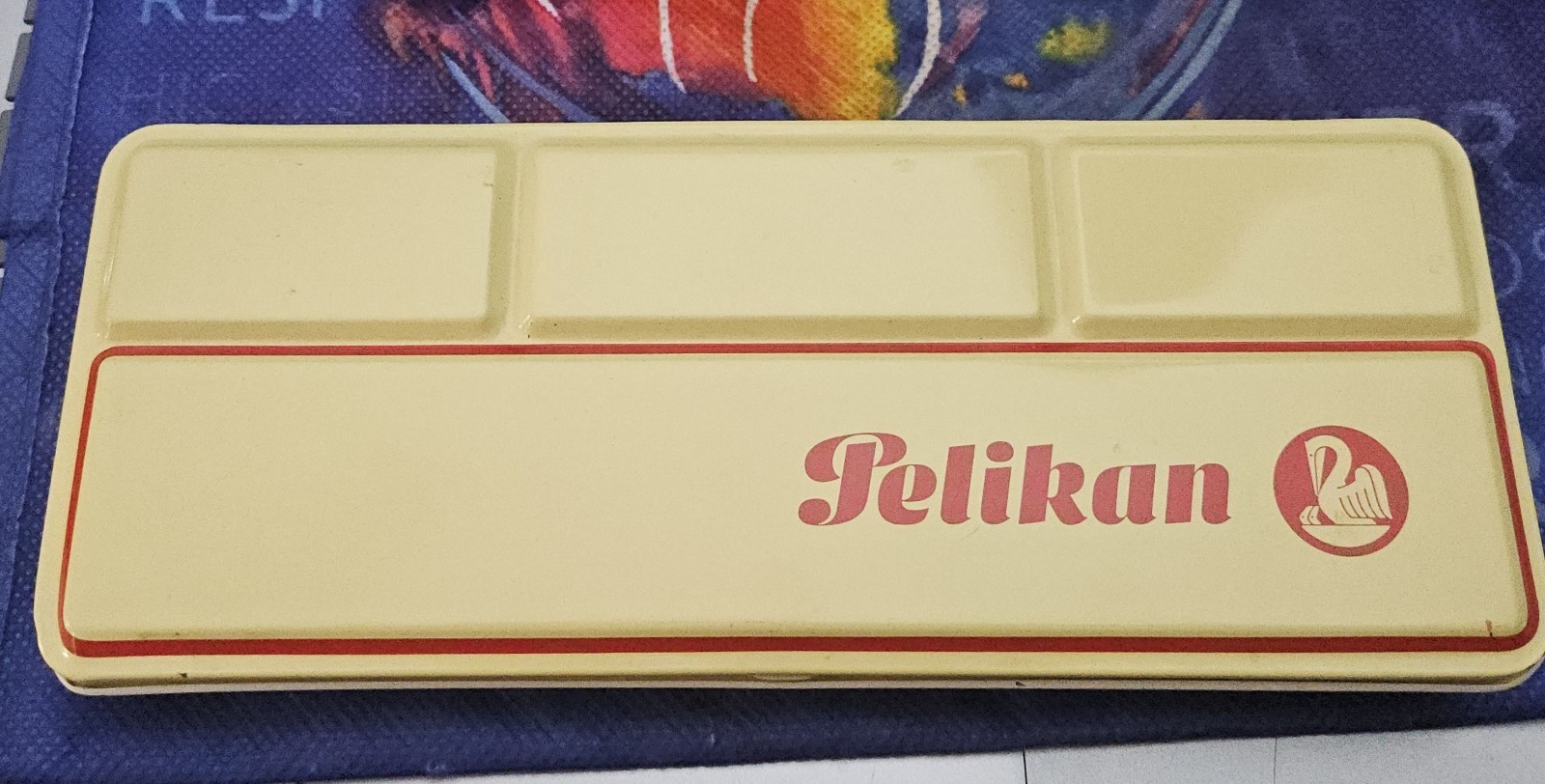 Vintage Pelikan Watercolor Paint in tin 66/24 Made in Germany missing 1 pan