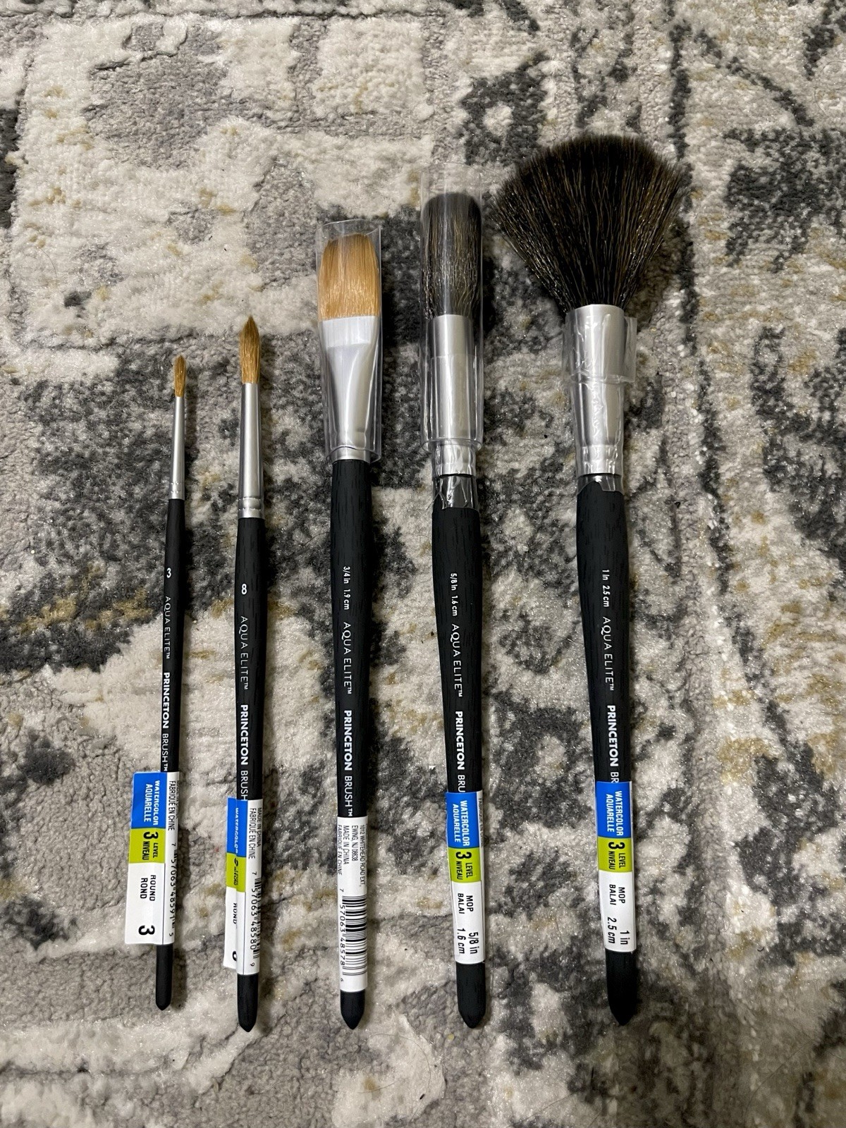 Princeton: Aqua Elite Series – Synthetic Watercolor Paint Brush Bundle (5)