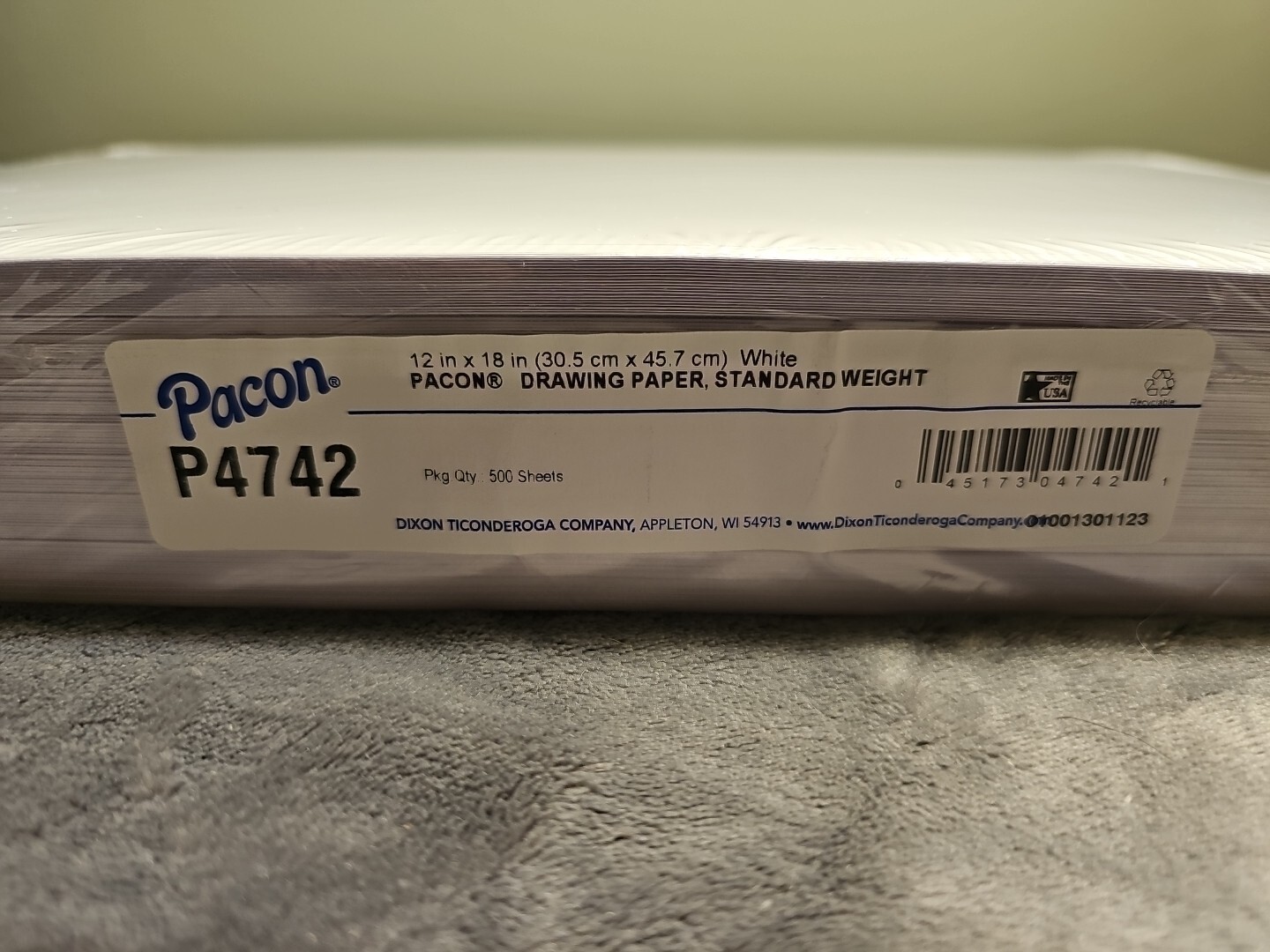NEW Pacon Drawing Paper P4742, White, Standard Weight, 12″ x 18″, 500 Sheets