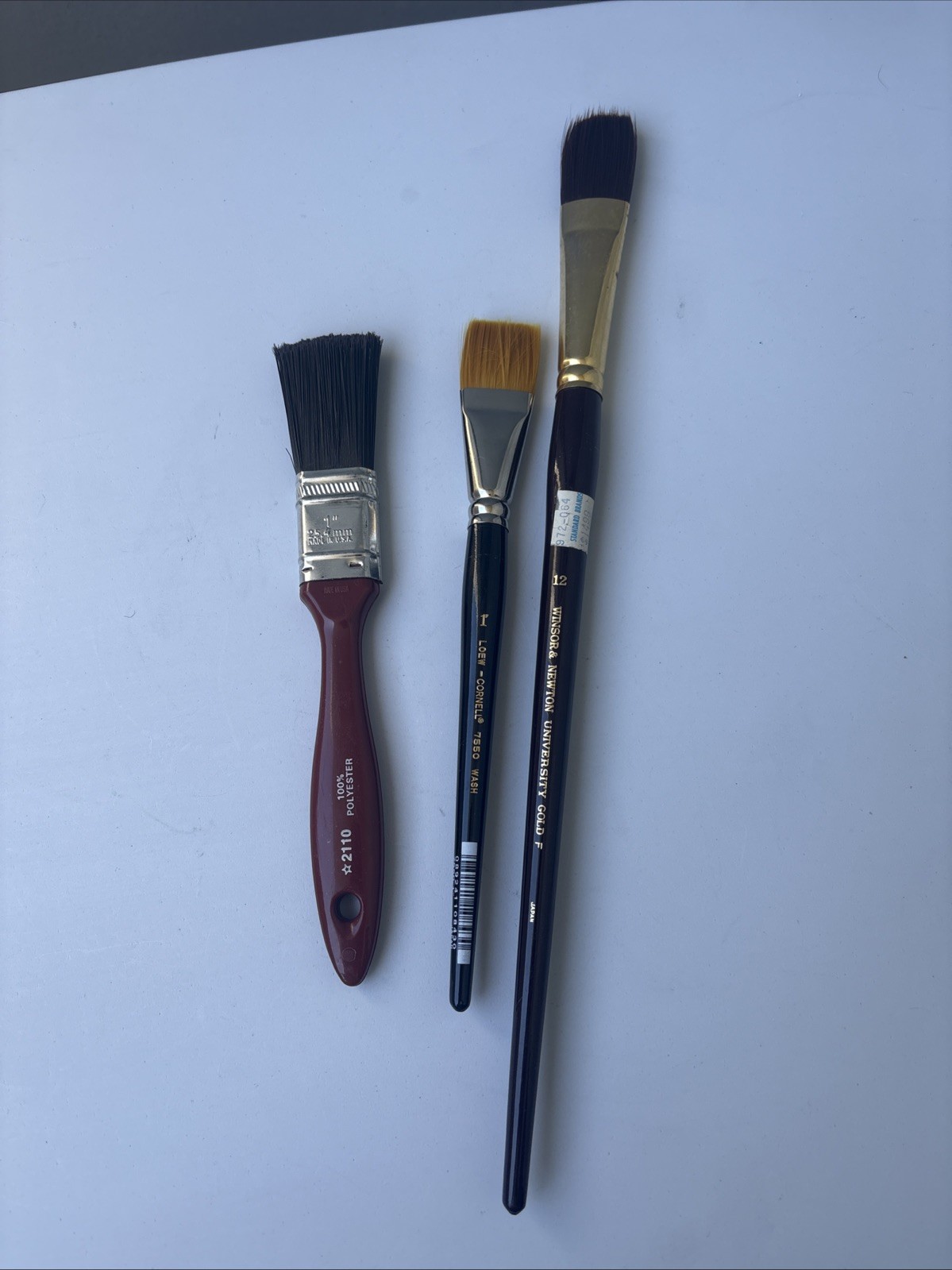 Paint Brush Lot of 3 Loew Cornell Winsor & Newtong Made in Japan USA Read Please