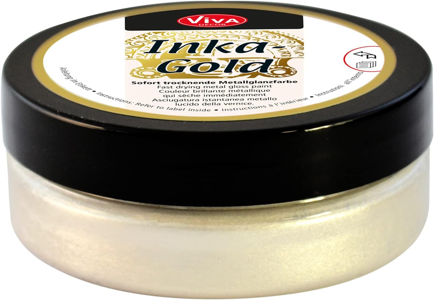 Inka Gold Gilding Wax2.3 Oz (Old Silver) – Wax-Based Metallic Polishing Paste. Q