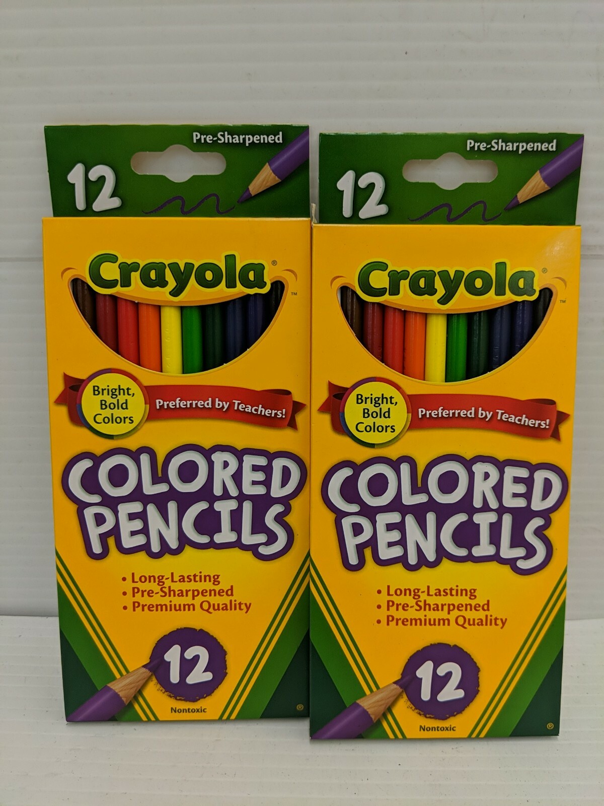 Crayola Colored Pencils 12 Pack Lot Of 2 (2Pack) Nontoxic 24 Total Bright Bold