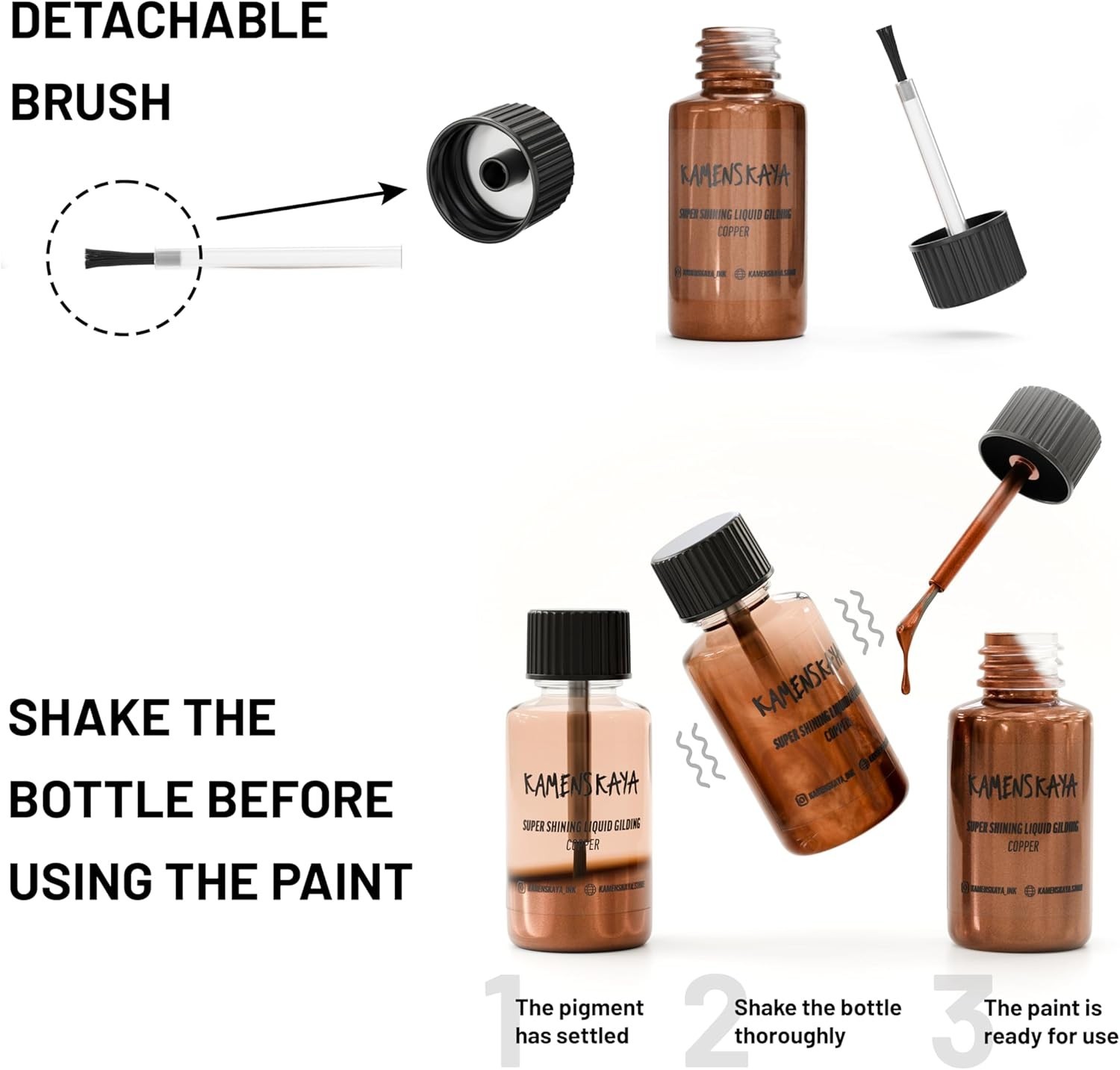 Natural Metallic Copper Paint – Fast Drying 0.68 fl oz, Perfect for Kids’ Crafts