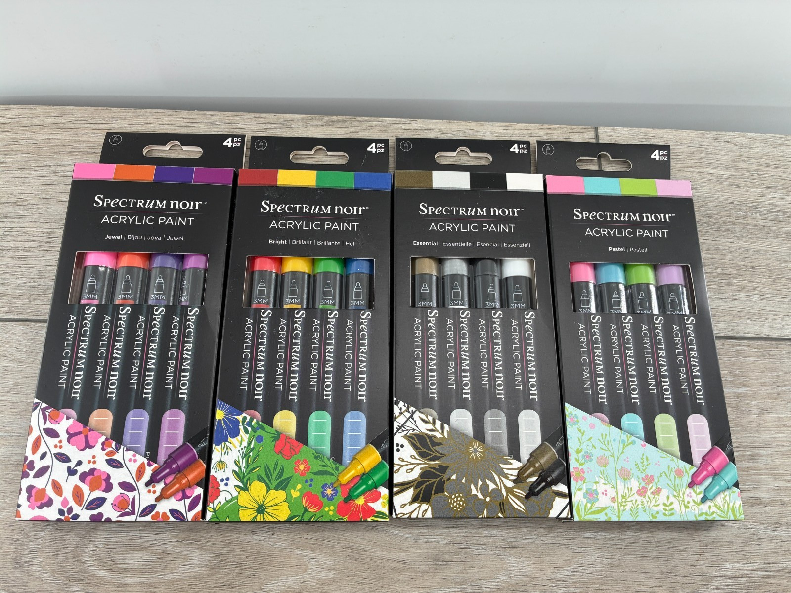Crafters Companion Spectrum Noir Acrylic Paint Markers Pastel Essential Lot Box