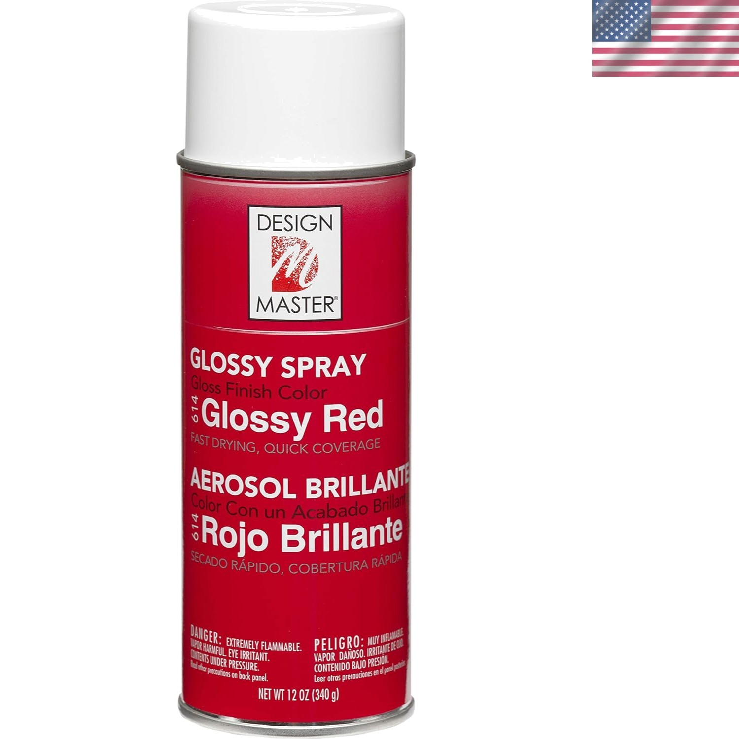 340ml Glossy Red Aerosol Spray – Fast-Drying Decorative Paint for DIY Projects
