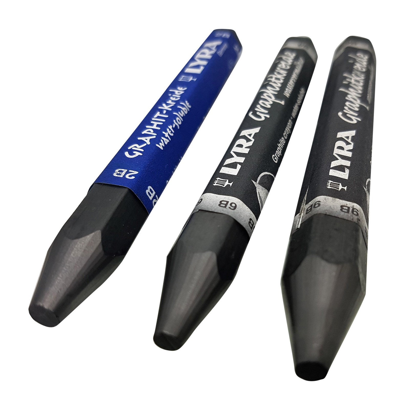 LYRA Graphite Stick, Assorted degree Graphite stick set – Water Soluble – 2B …