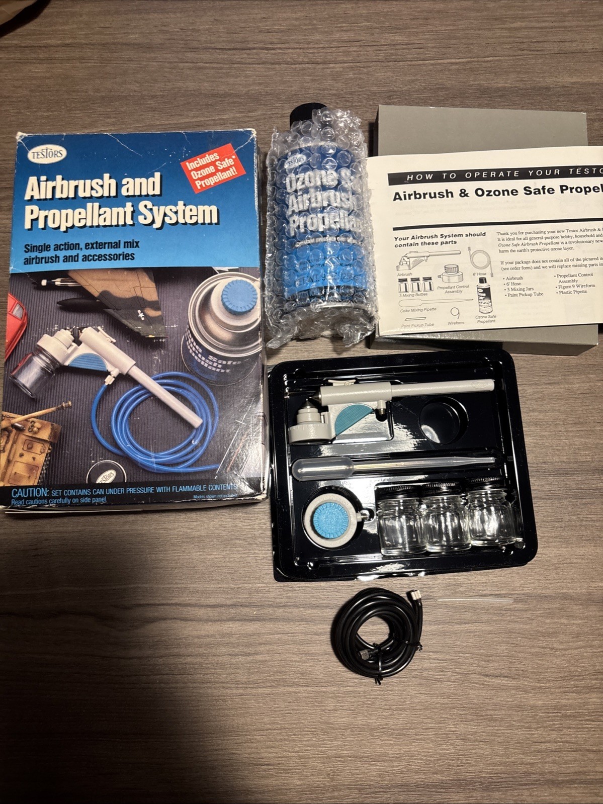 Testors Airbrush And Propellant System Kit Mix Airbush & Accessories Bundle
