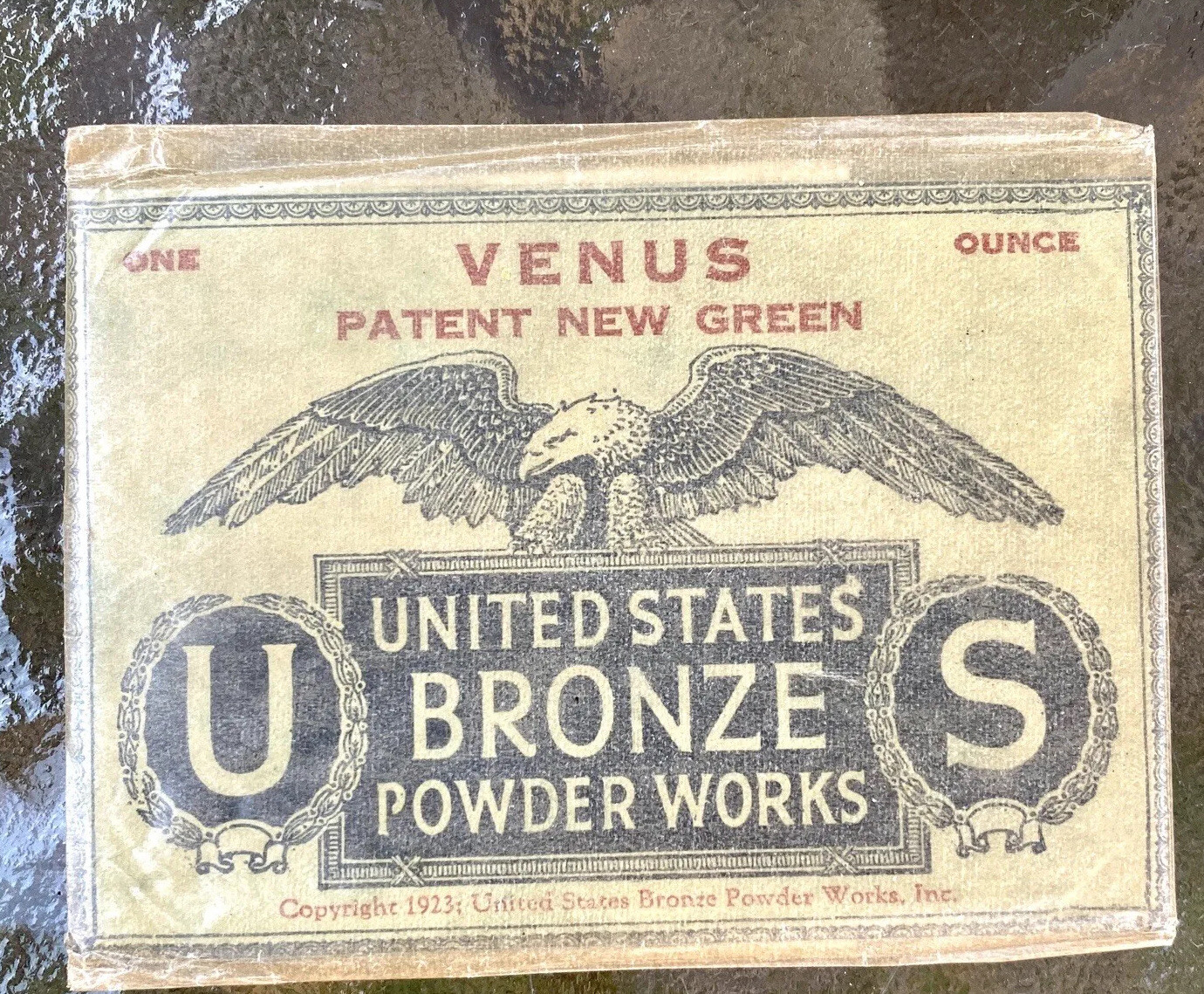 Venus Paten NEW GREEN United States BRONZE POWDER WORKS 1 oz Vintage NOS