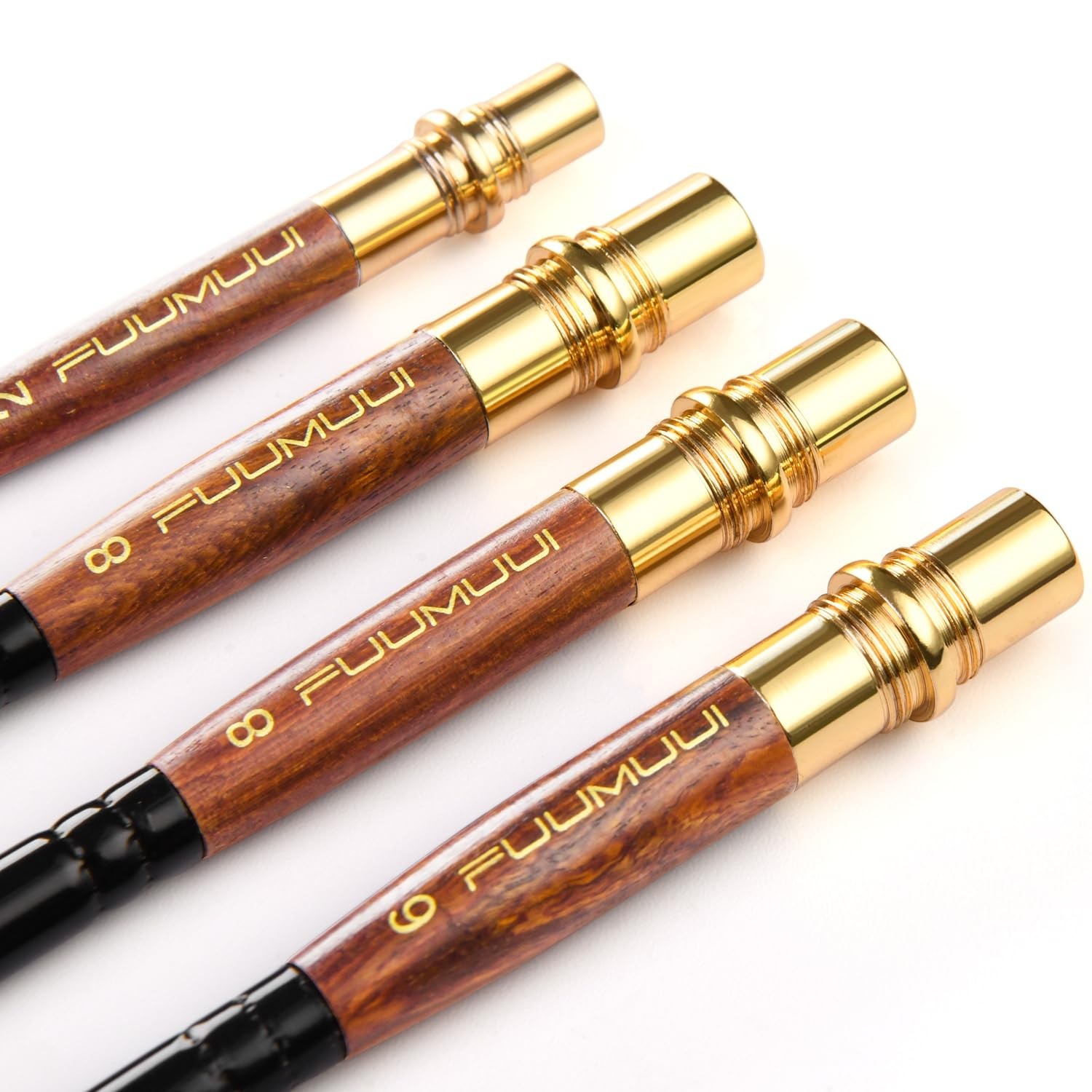 Fuumuui 4pcs Elegant Kolinsky Sable Watercolor Brushes – Travel Kit with Lea…