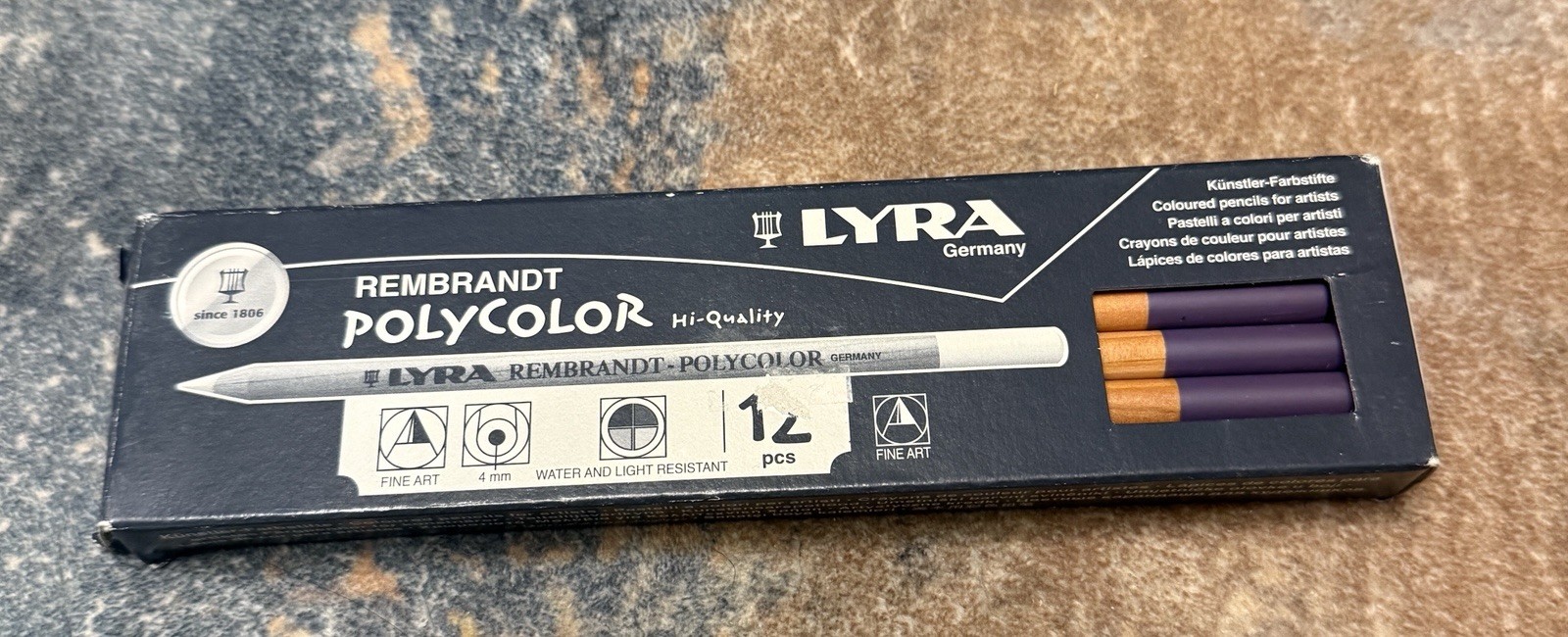 Lyra Rembrandt 12 Color Pencils Germany Brand New Violet