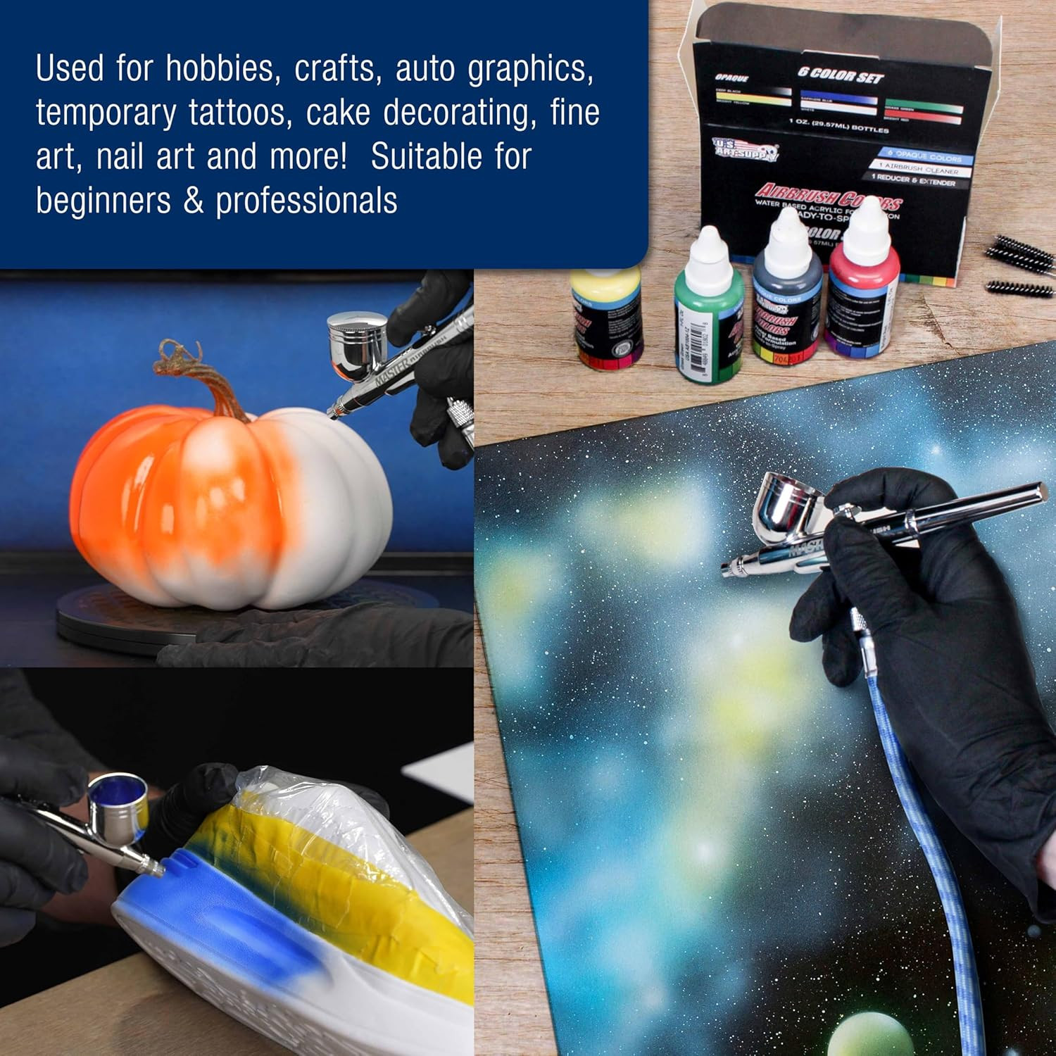 Cool Runner II Dual Fan Airbrushing System Kit – Air Brush Kit with Air Compress