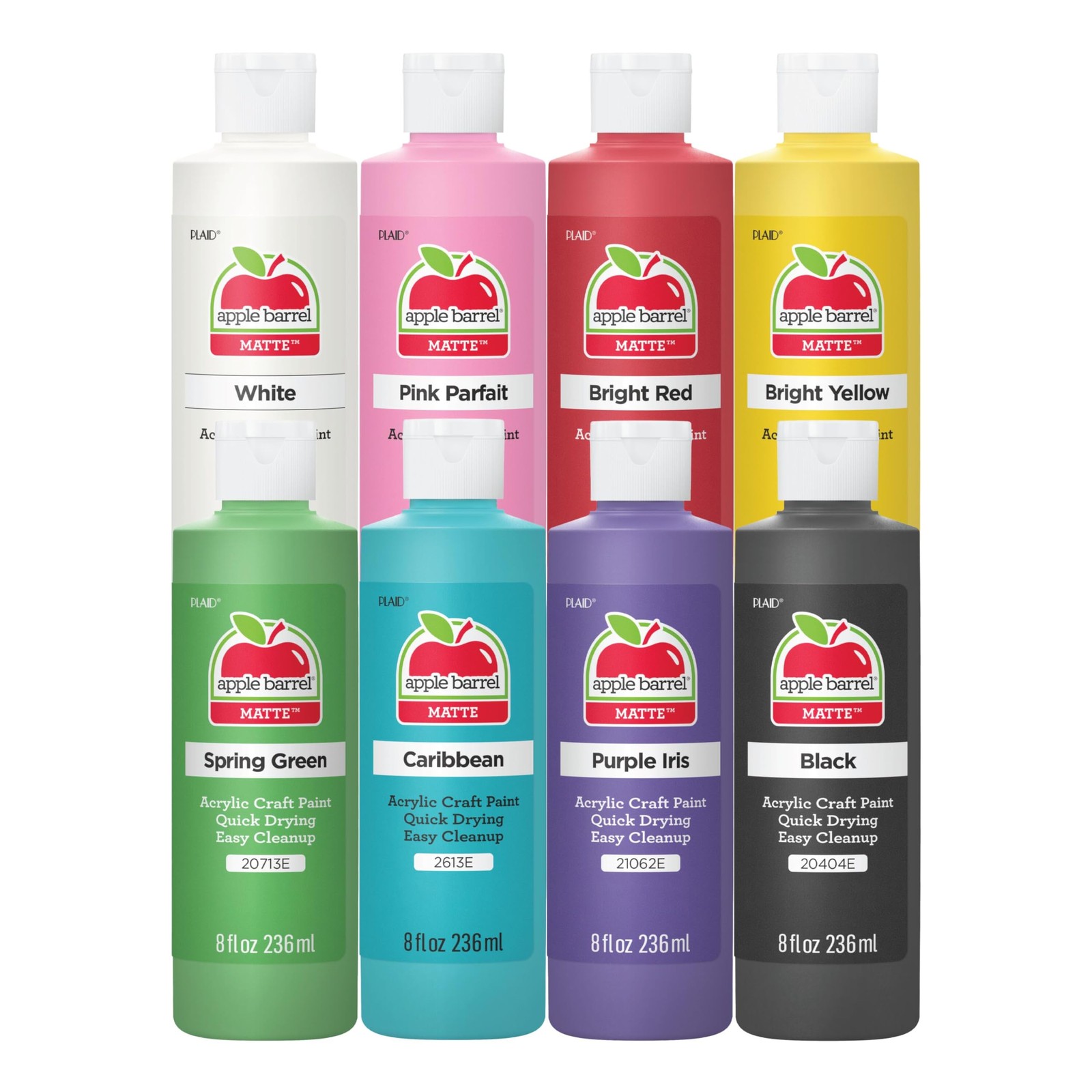 Acrylic Craft Paint Set, Matte Finish, Set of 8, 8 Fl Oz (Pack of 8), Assorted