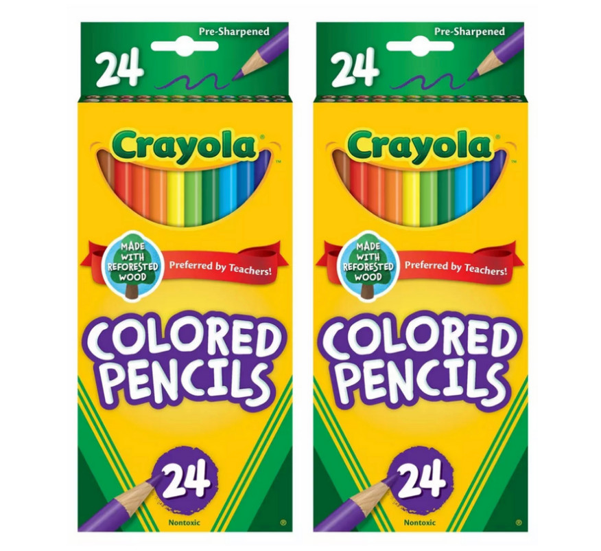 Crayola Colored Pencils – 2 Pack (24 ct Each) – 48 Total – New – Fast Shipping