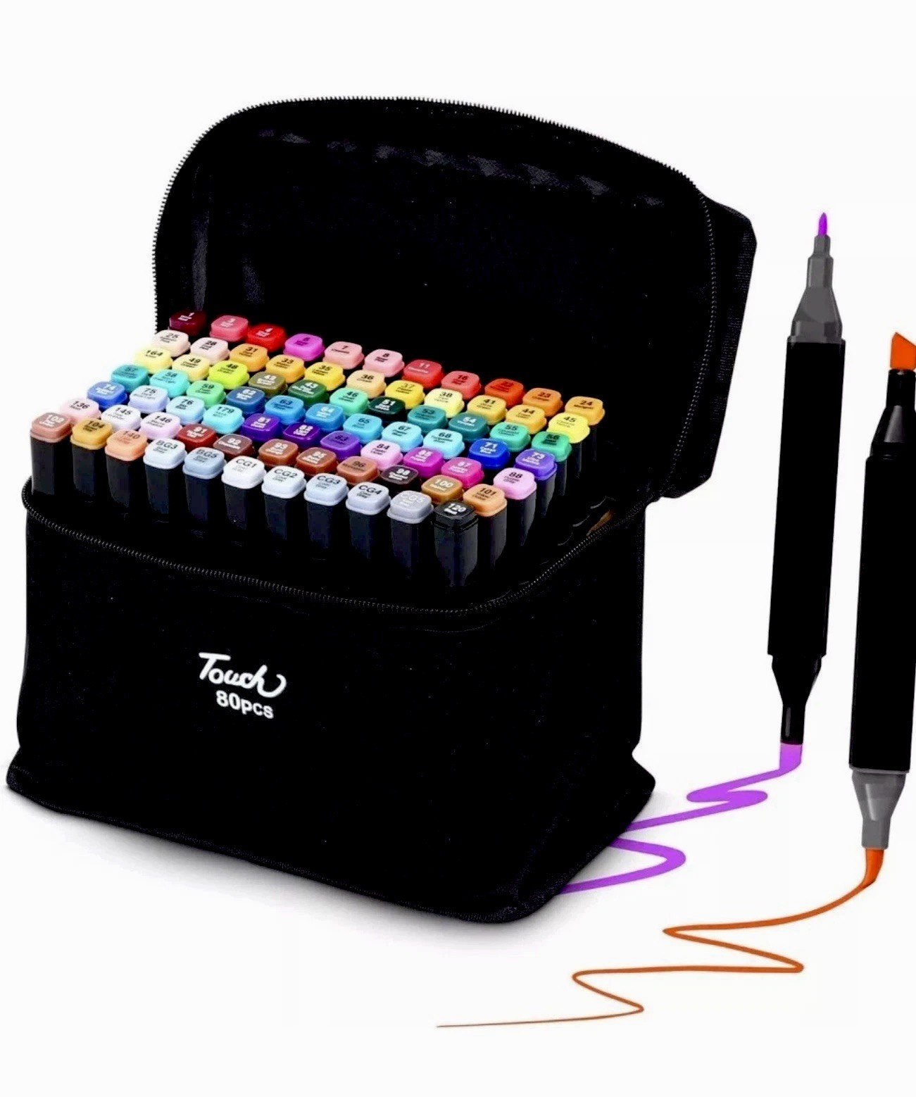 Set Of 80 Alcohol Based Markers Dual Tips Art Pens Drawing Set Christmas Gift