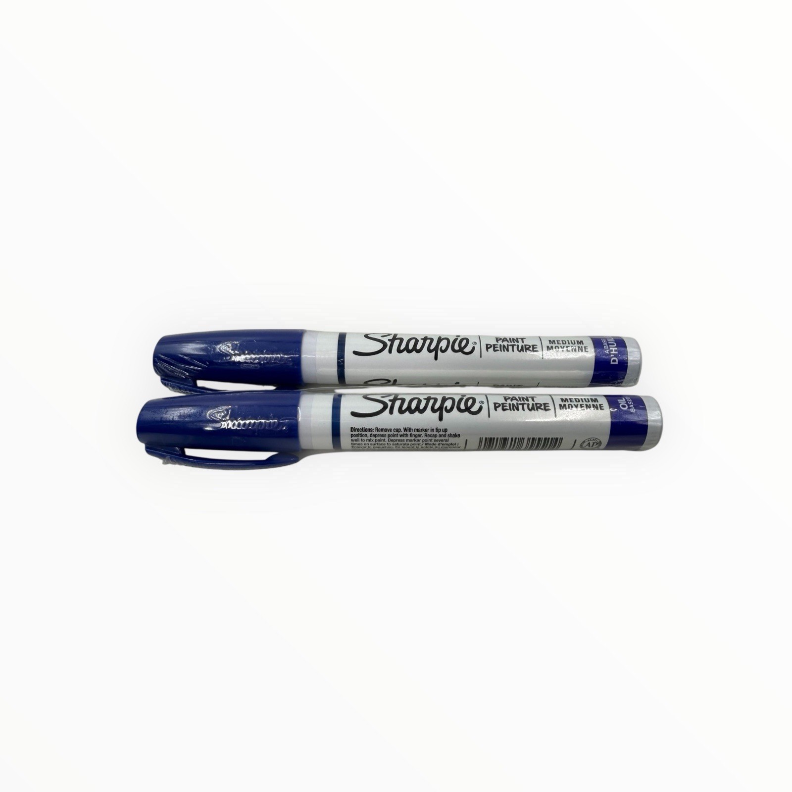 2 Markers Sharpie Permanent Oil-Based Blue Paint Marker Medium Bullet Tip 35551