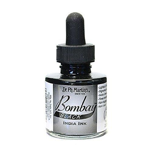 Dr. Ph. Martin’s Bombay India (7BY) Ink Bottle, 1.0 oz, Black