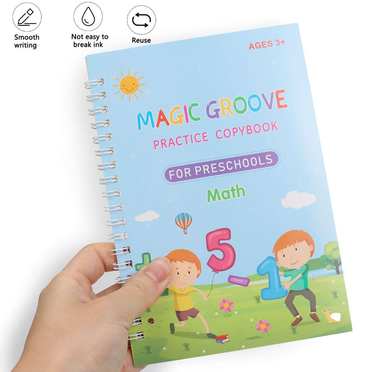 32Pcs Magic Practice Copybook Groove Children Reusable English Writing Book kids