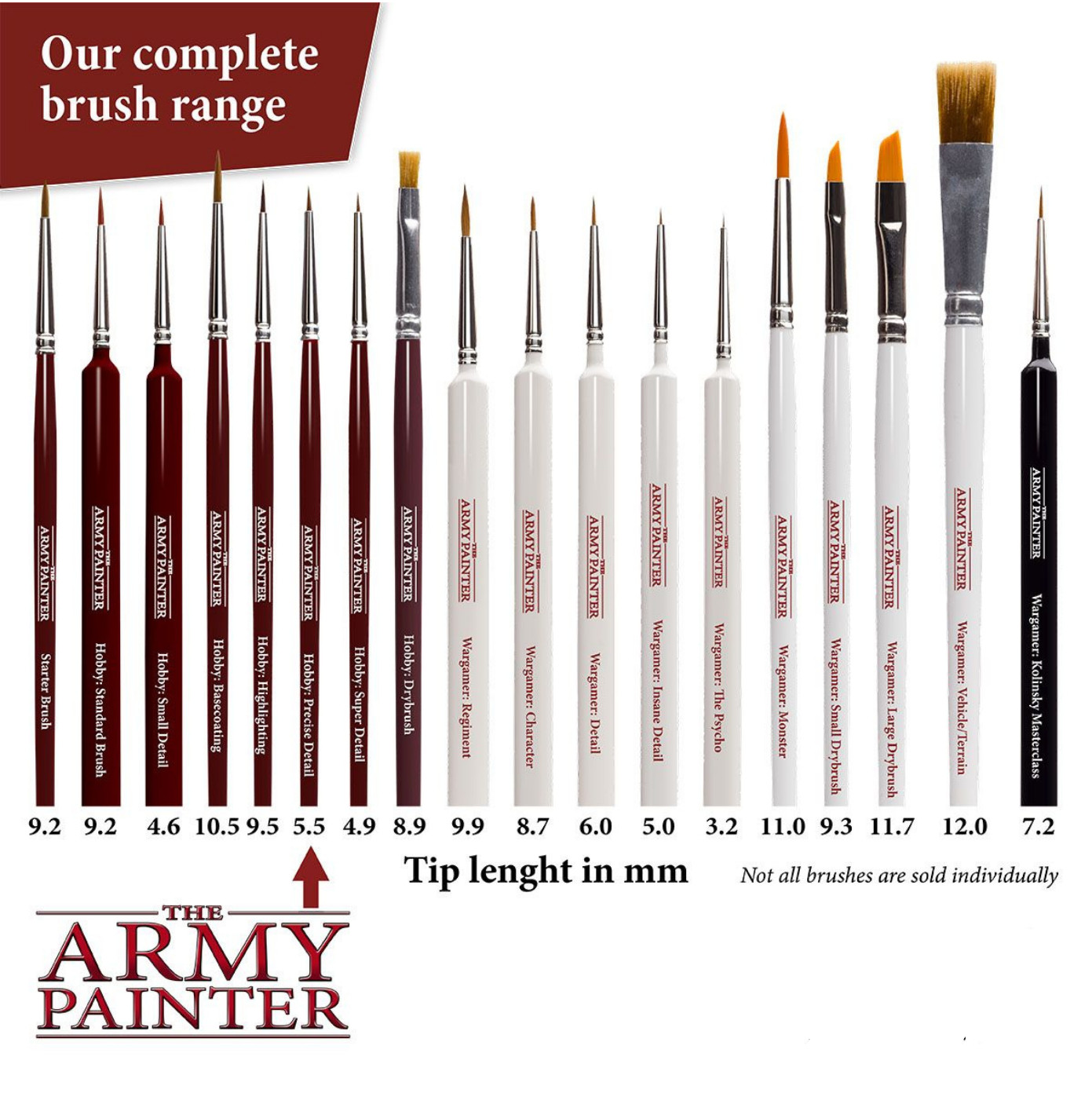The Army Painter Brush Complete Range of Paint Brushes for Models & Miniatures