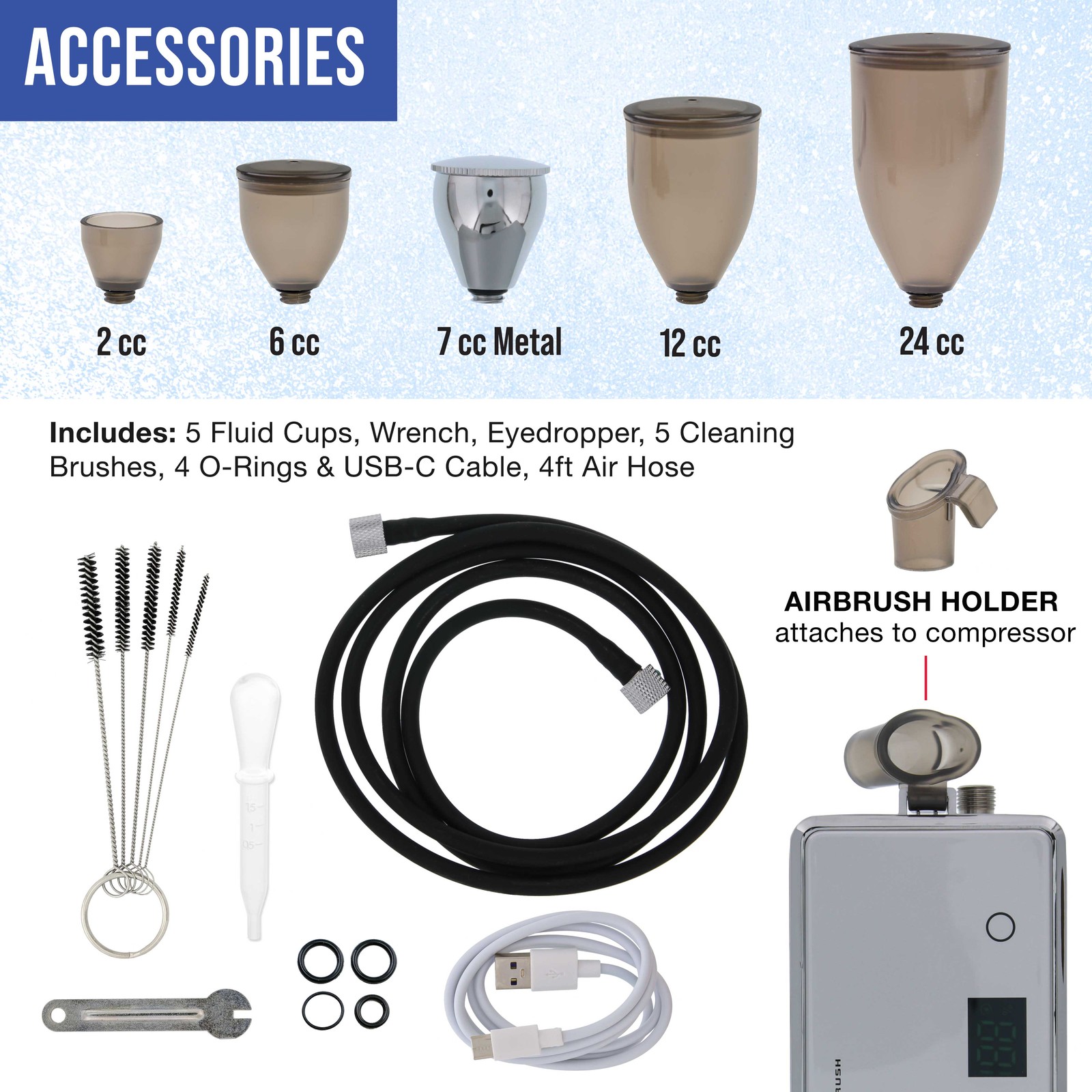 Master Airbrush Powerful Cordless Airbrushing System Rechargeable Air Compressor