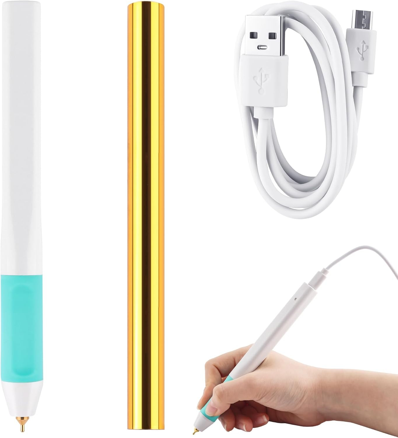 Heated Foil Pen Set with USB Cable for Scrapbooking and Card Making