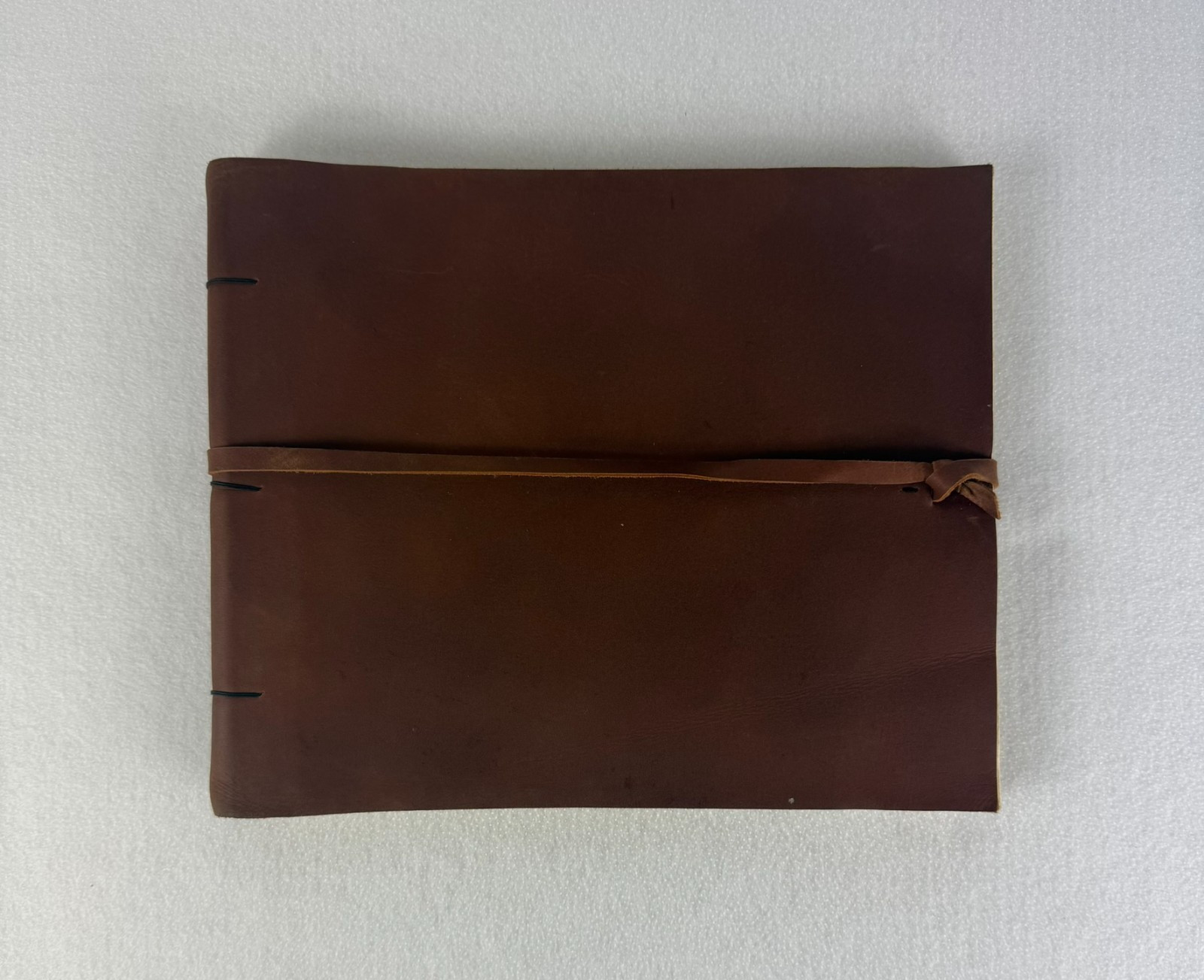Handmade Leather Sketchbook Artist Journal – Artisan Fiber Paper 11.25 x 9.25