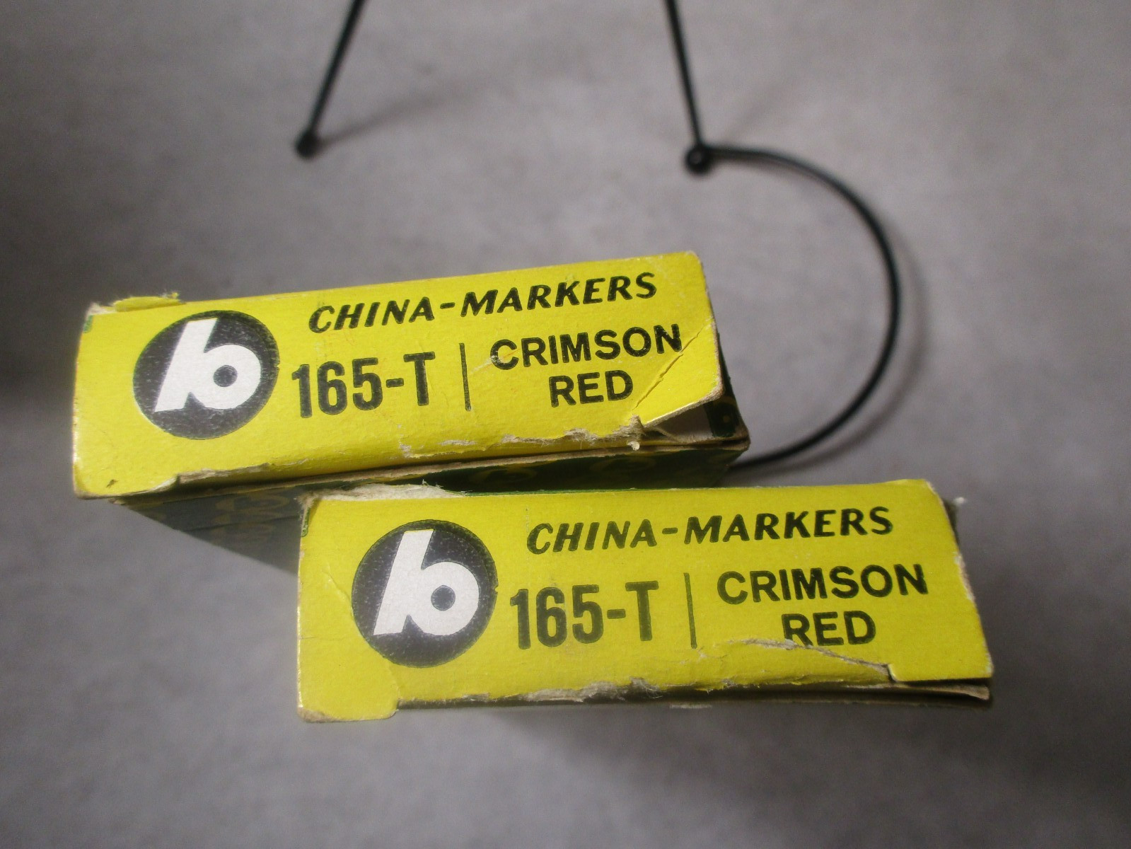 NOS Blaisdell China-Markers. 165-T Crimson Red. 2 boxes of 12 each. NEW. USA