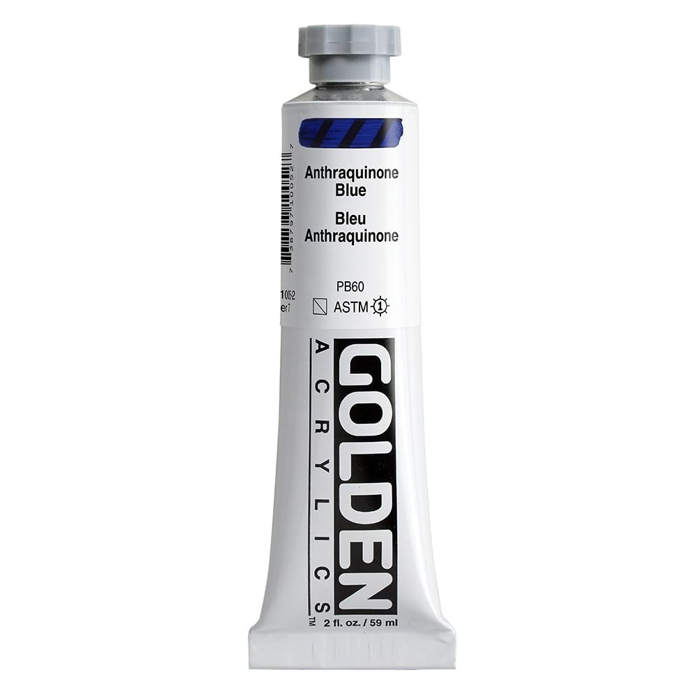 Heavy Body Acrylics Anthraquinone Blue 2 fl oz Tube Professional Paint Tool