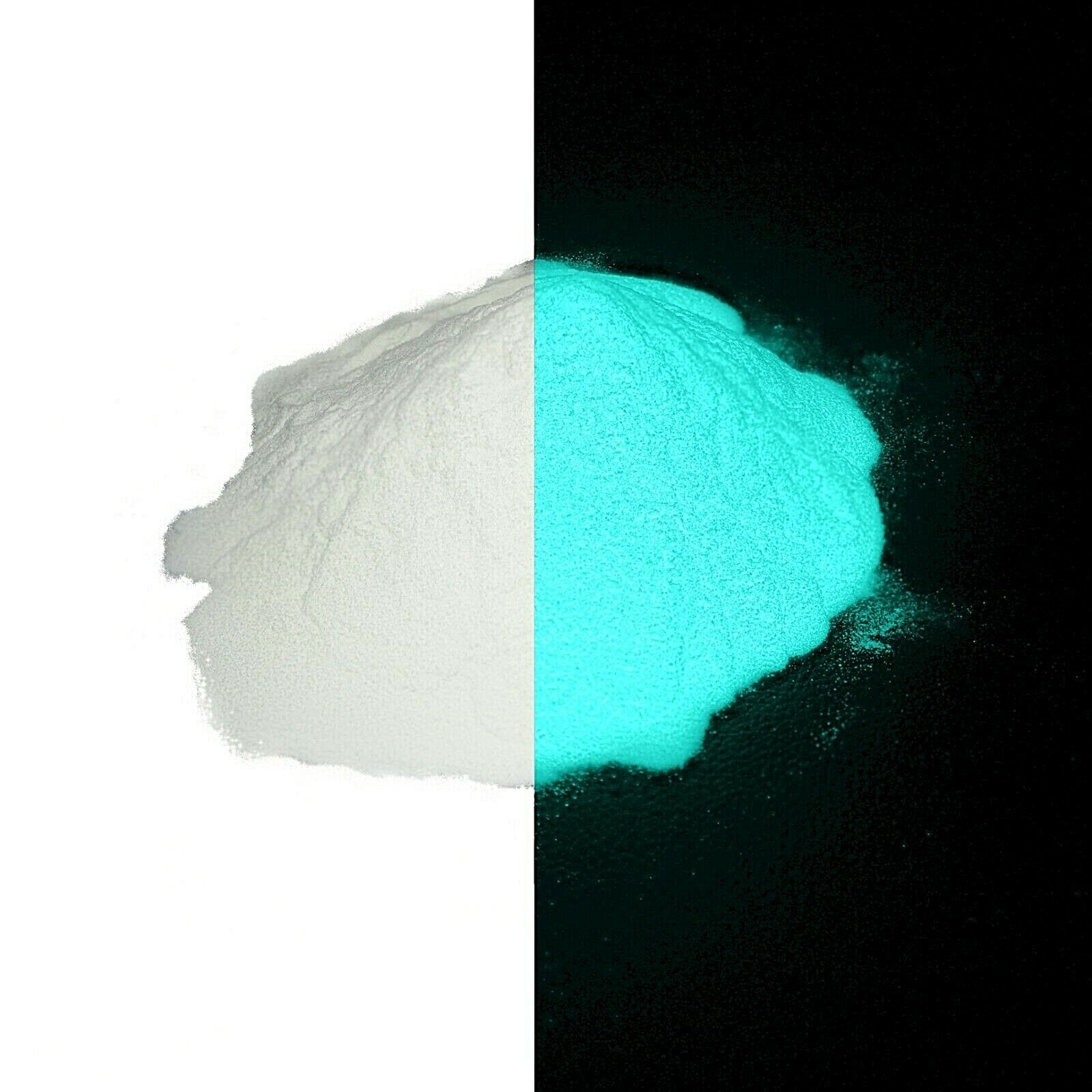 Aqua Glow in the Dark Powder – 1/2 oz – No UV Light Needed!