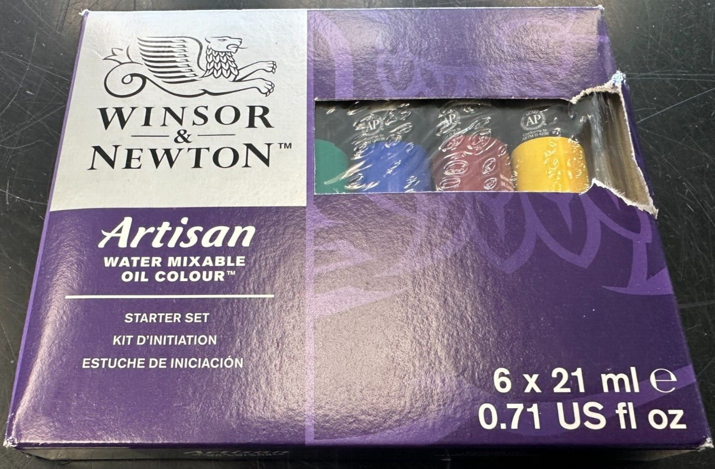 Winsor & Newton Artisan Water Mixable Oil Color Starter Set, 6 Tubes 21ml #8275