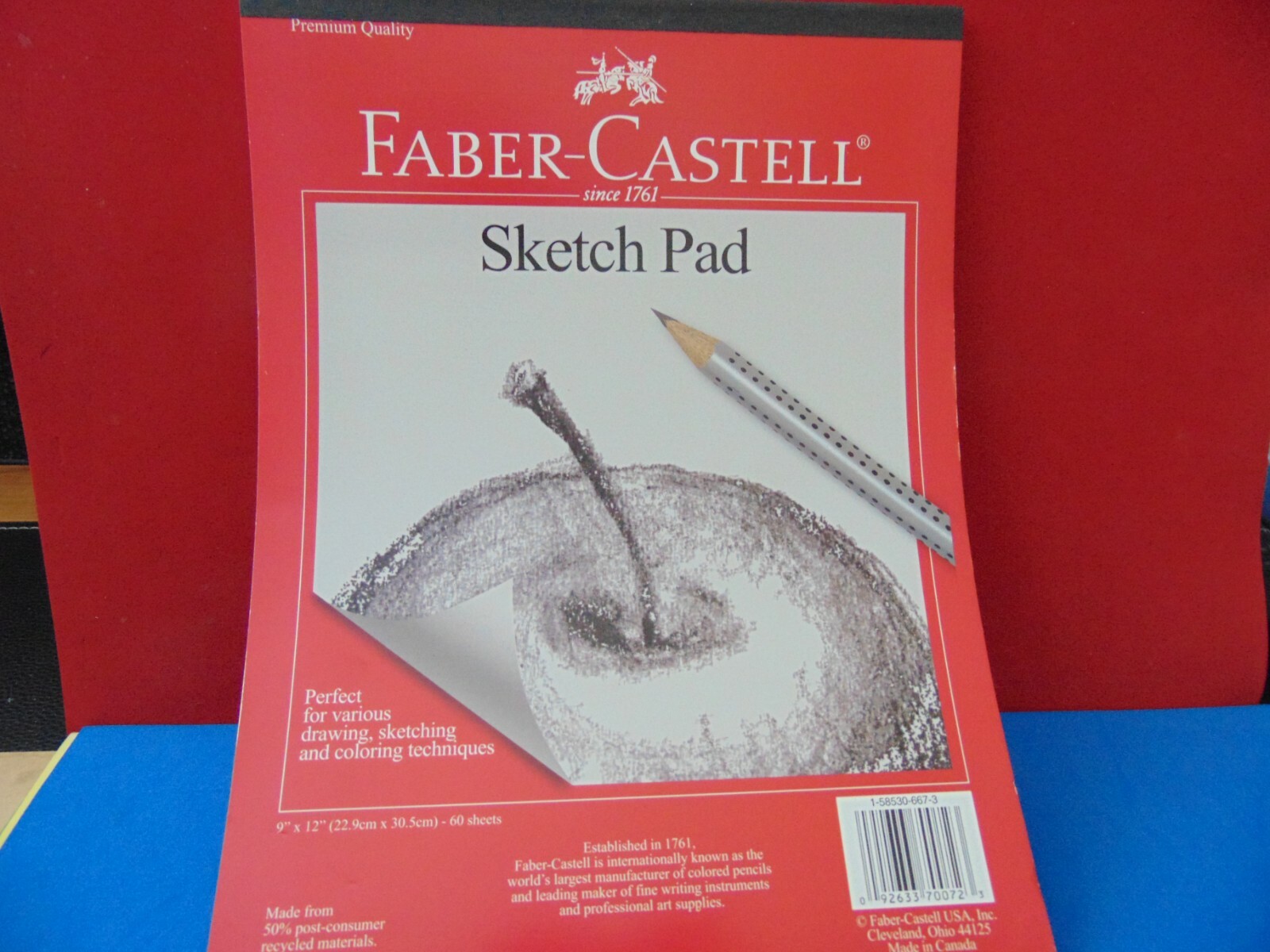 New Faber Castell Sketch Pads 9 x 12″ 60 Sheets Made in Canada
