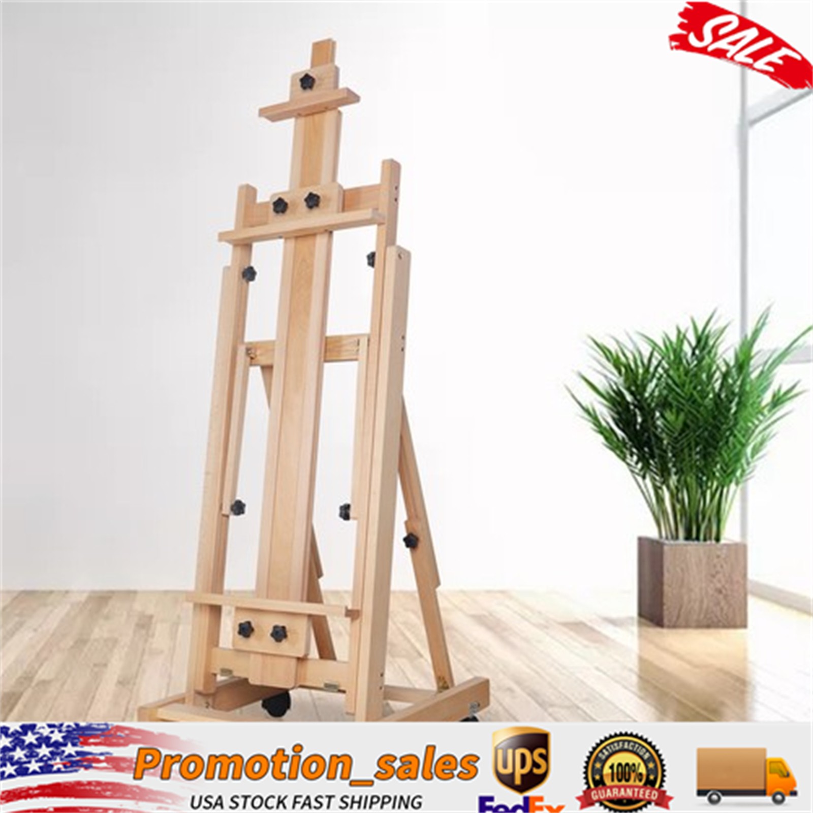 HeavyDuty Studio Artist Easel Large H-Frame Wood Painting Art Easel Standing !