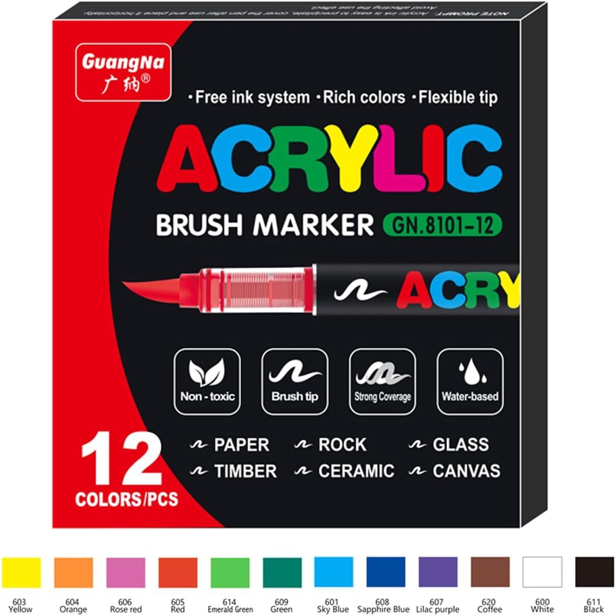 12/24/36 Acrylic Paint Pen Waterproof Permanent Marker For Car Tyre Tire Tread