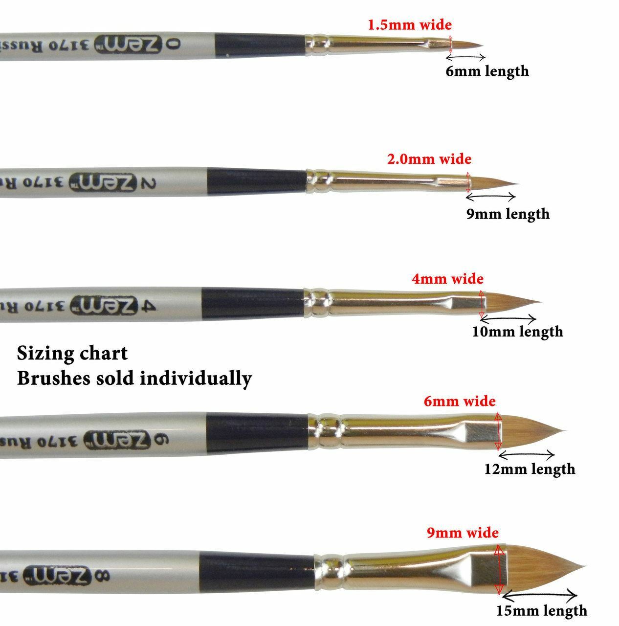3170 Russian Pure Sable Cat’s Tongue Brush