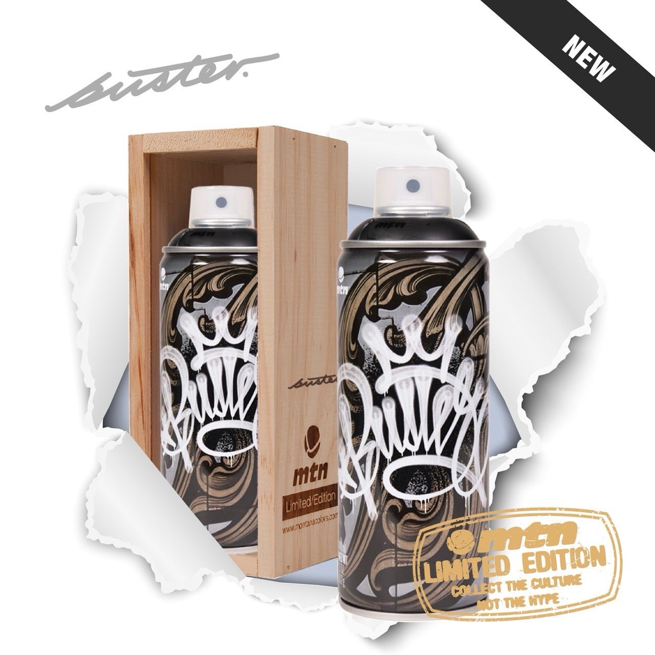 Buster x MTN Limited Edition Spray Paint Can Montana Colors Graffiti
