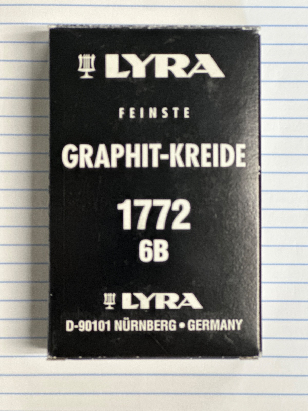 Lyra Graphite Sketch Sticks Feinste German 1772 6B 12 Sticks New