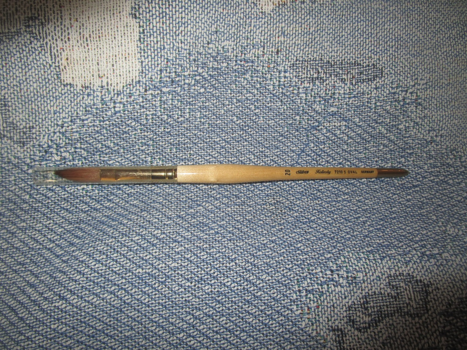 Silver Kolinsky No 20 7210 S Oval Germany Professional Artist Brush Red Sable