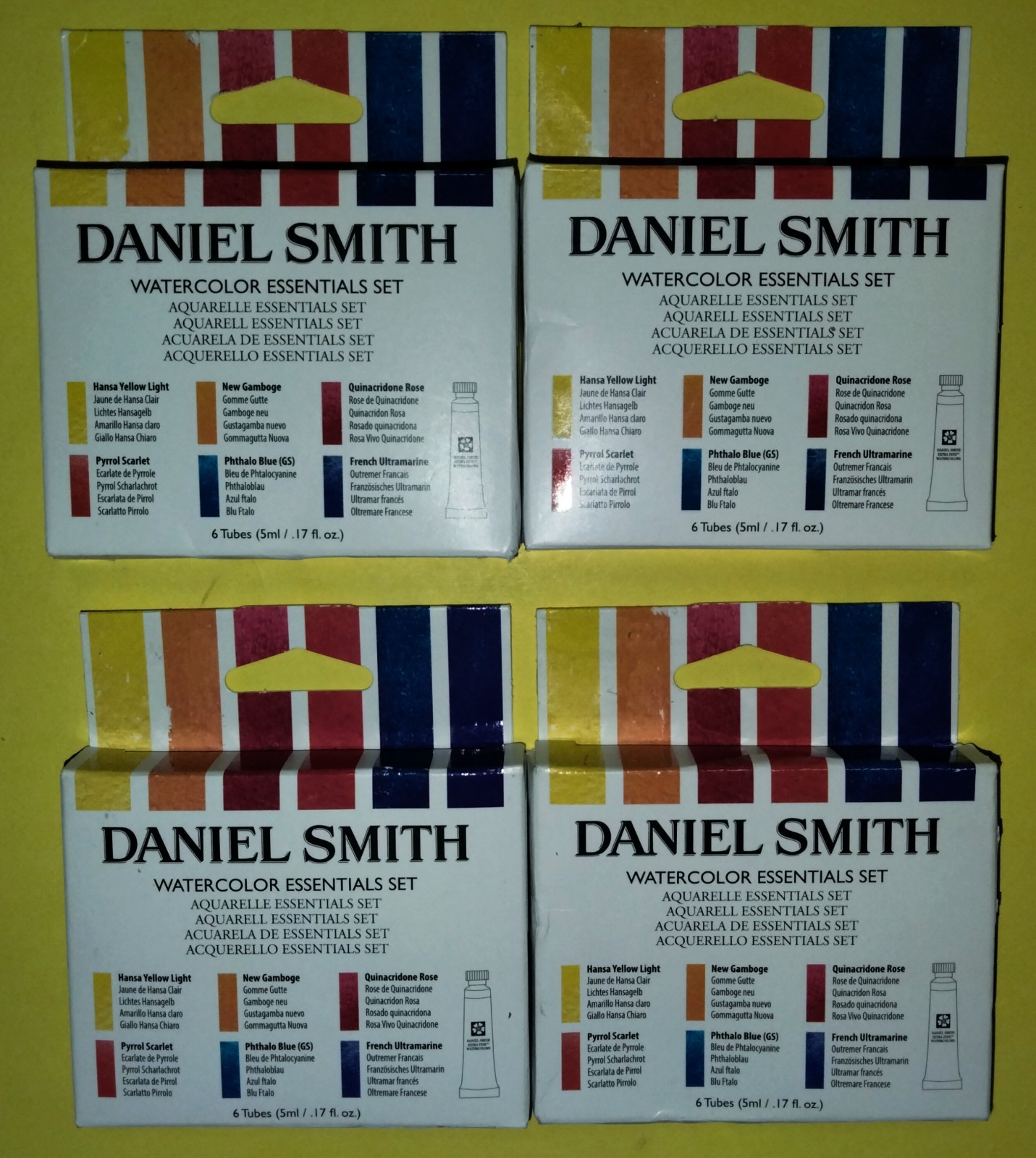A ‘lot’ of (4) four Daniel Smith 6 Ct. Fine Watercolor Essentials~Brand new