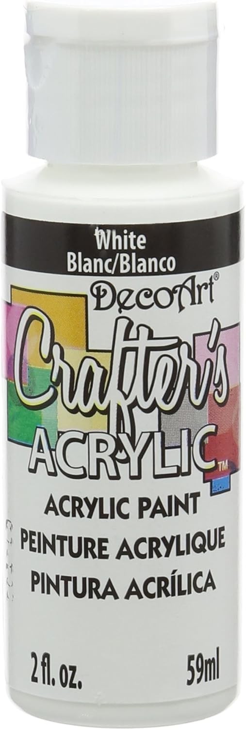 3 Crafter’s Acrylic Paint, 2-Ounce, White