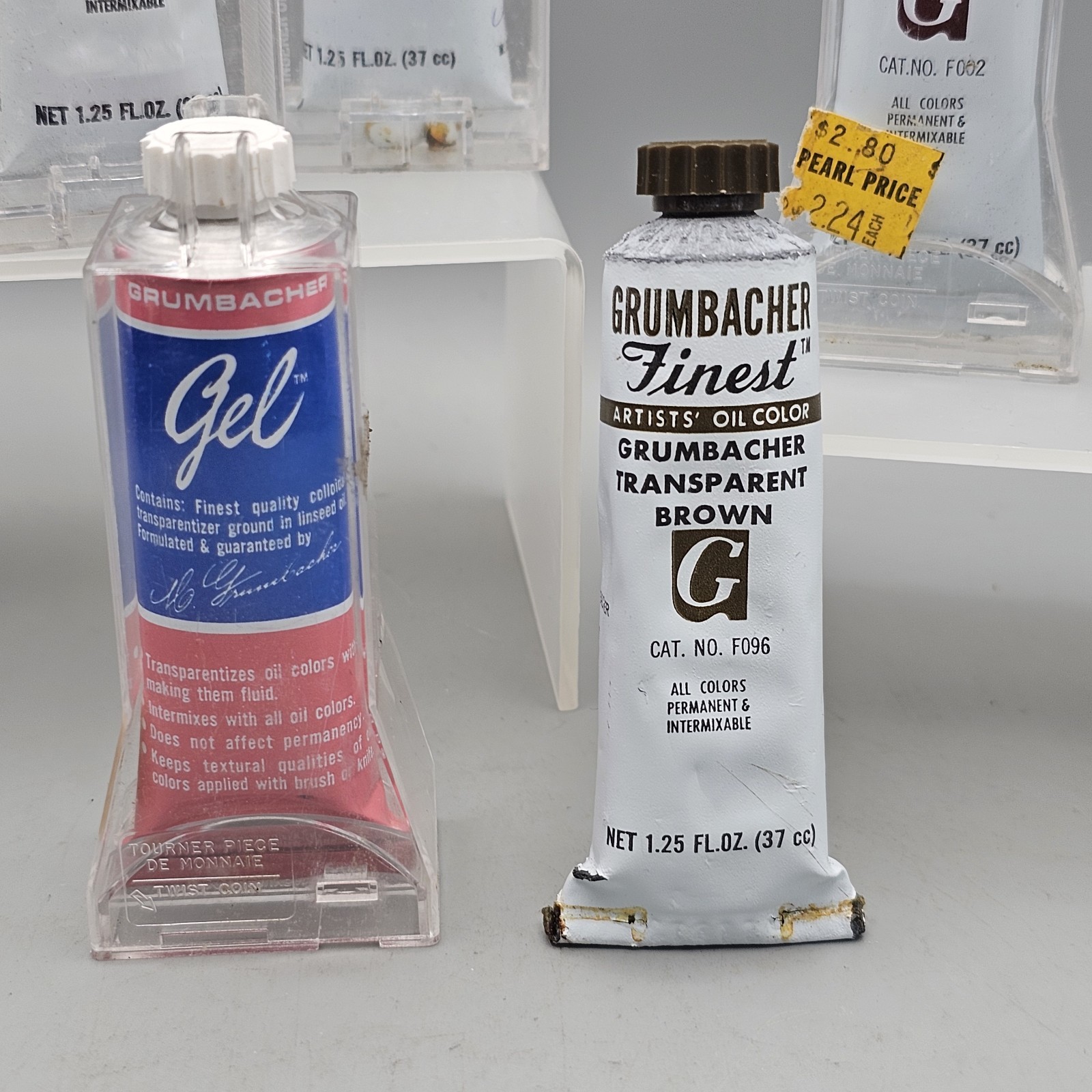Lot of 6 Grumbacher Finest Artist Oil Color Paints + Gel – See Details