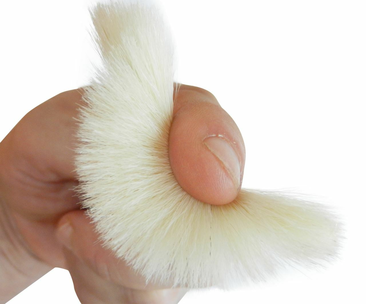 1835 Super Soft Fluffy White Hair Fan Brush