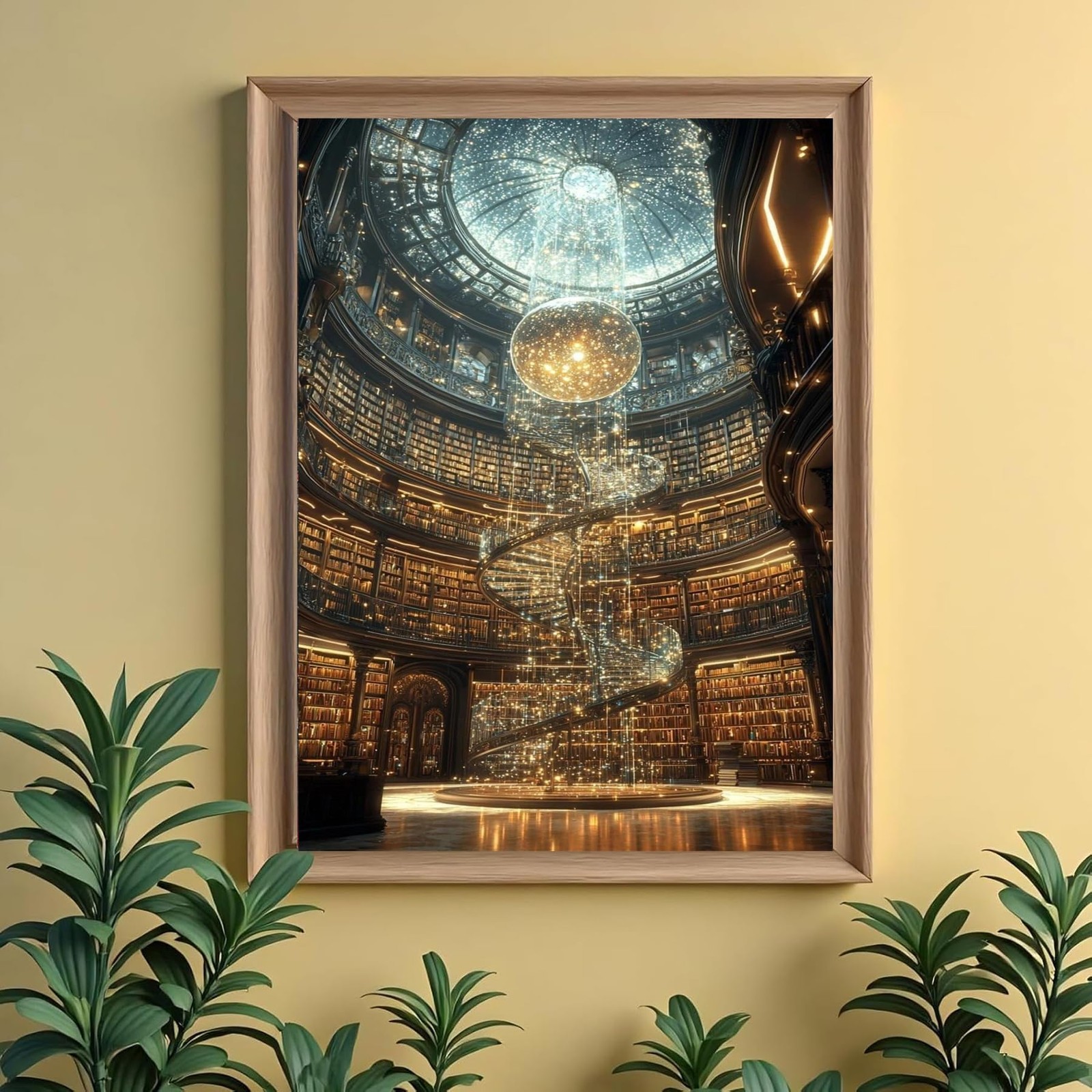 Magical Library Diamond Painting Kits for Adults Beginners, 5D Full Round Drill