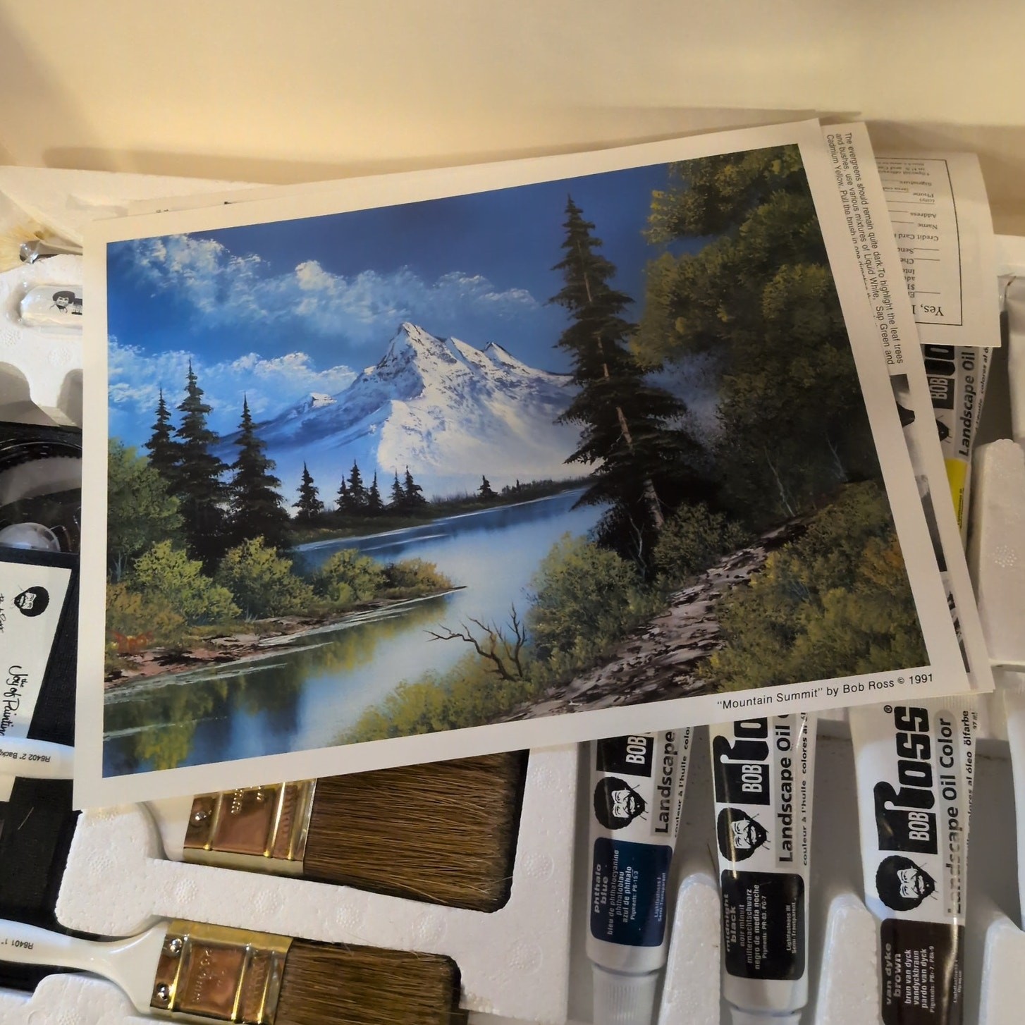 Vintage Bob Ross Master Oil Paint & Brush Set R6510 with VHS – COMPLETE *Read
