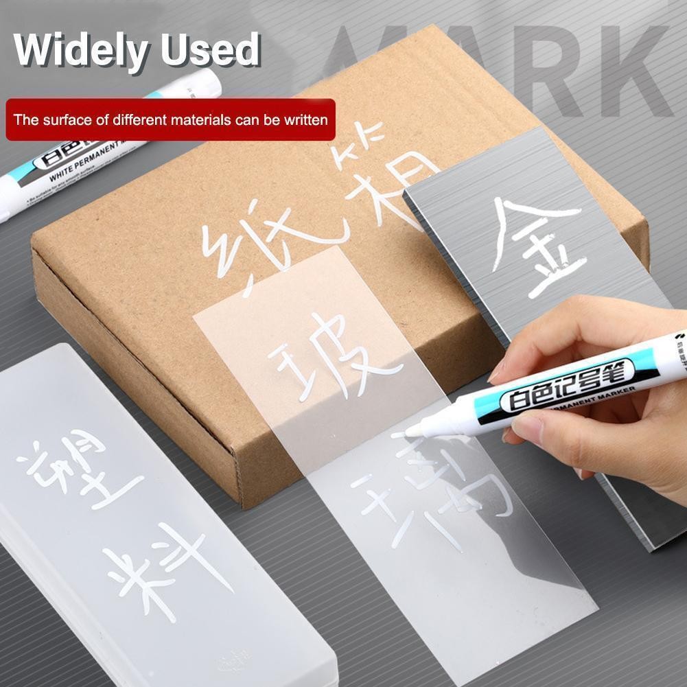 White Paint Marker Pen Waterproof Bike Car Tyre Tire Marker Permanent Pens Lot
