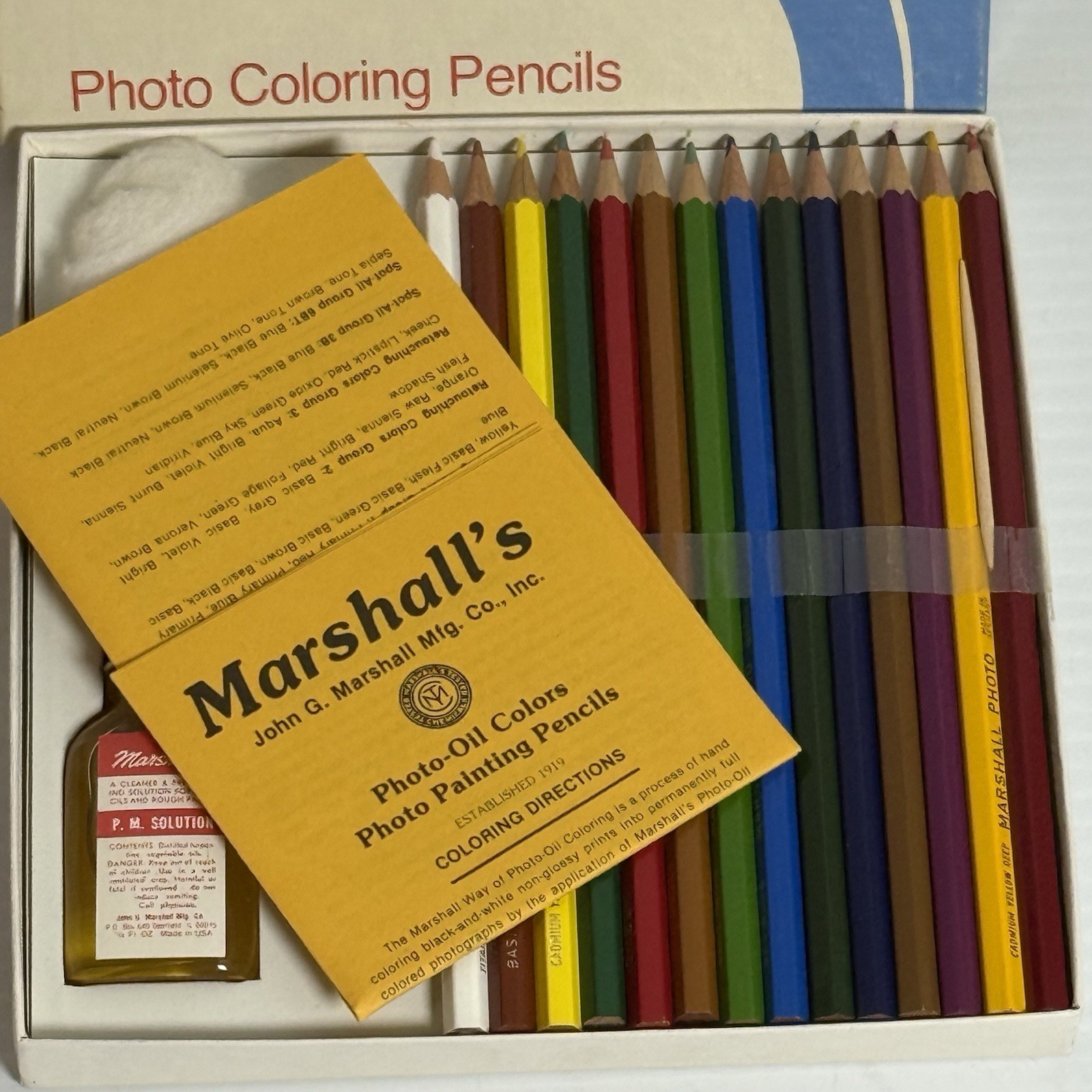 MARSHALL’S Photo Coloring PENCILS 14 Ct SET Vintage Made In Germany NOS