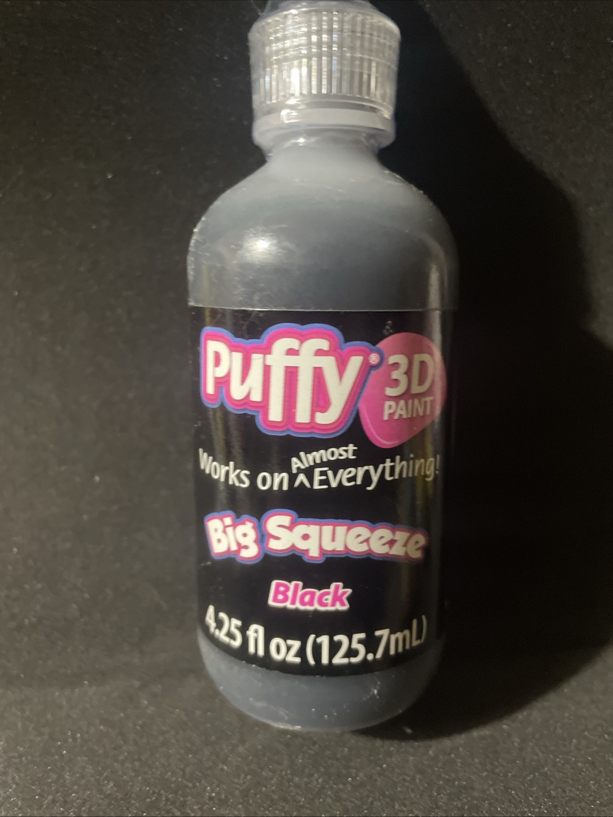 NEW!! 3D Puffy Paint Black 4.25 fl oz