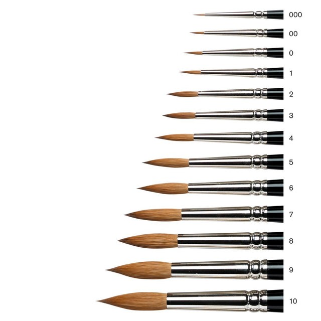 Winsor & Newton Series 7 Kolinsky Round Sable Brush, Short Handle #4