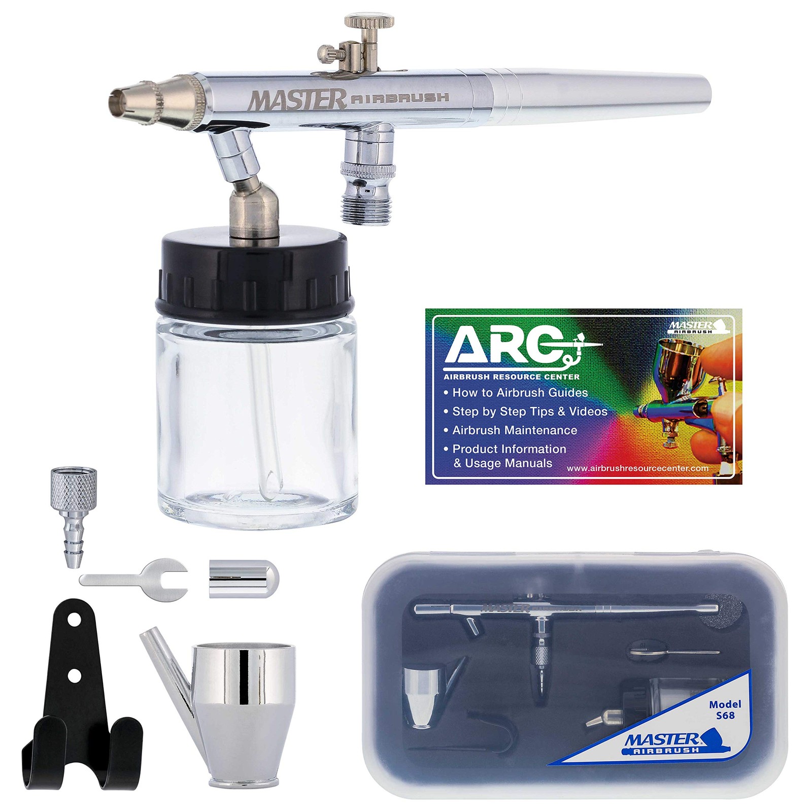 Master Airbrush S68 Multi-Purpose Precision Dual-Action Siphon Feed Airbrush …