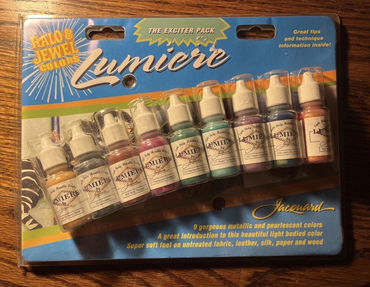 Jacquard – Halo/Jewel Exciter Pack New 9 Colors Metallic Pearlescent Paints 👀