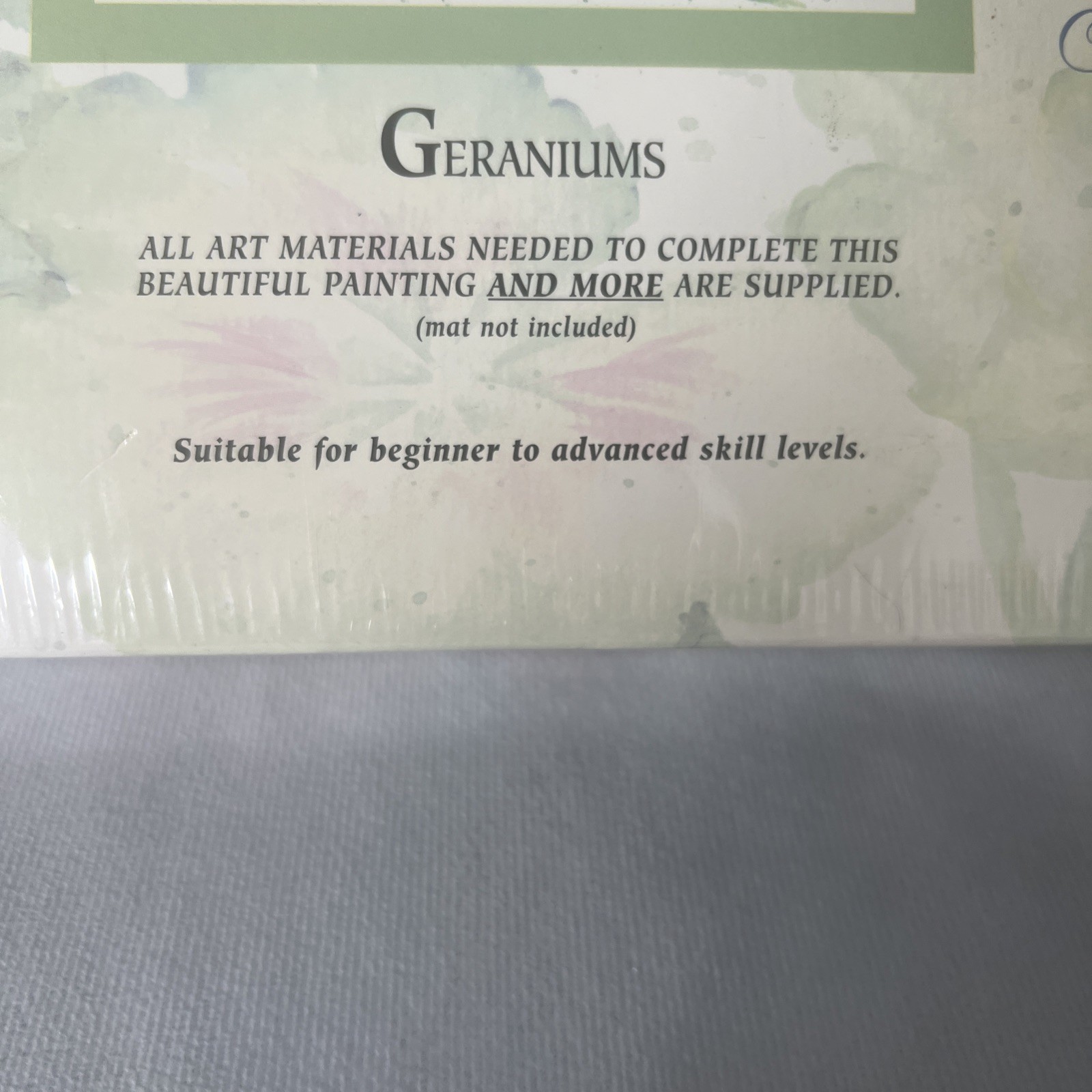 Vintage Susan Scheewe Deluxe Acrylic Painting Set Factory Sealed Geraniums
