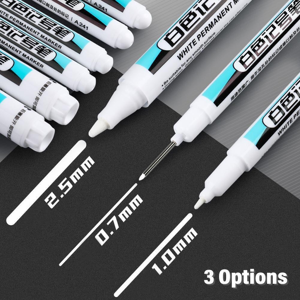White Paint Marker Pen Waterproof Bike Car Tyre Tire Marker Permanent Pens Lot